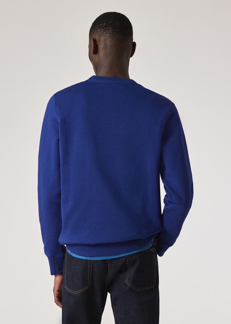 Royal Blue Zebra Logo Organic Cotton Sweatshirt