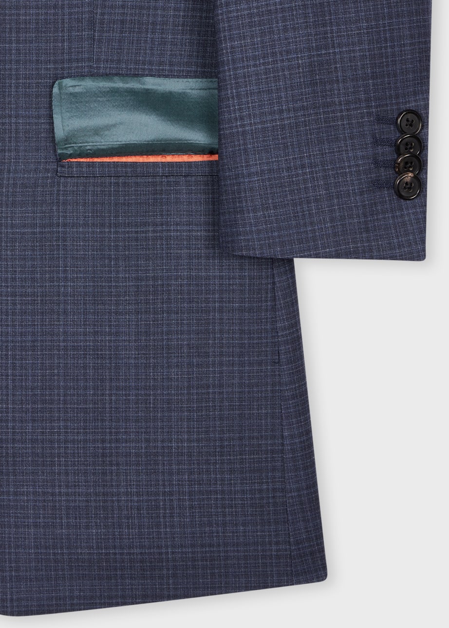 Blue Mini Check Eton Suit