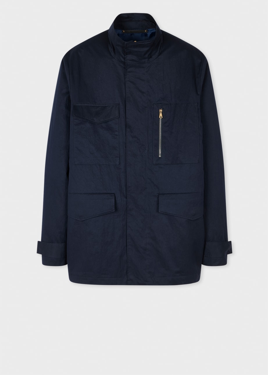 完璧すぎて可愛げがない Water Nylon-Blend Navy Men's Resistant Jacket Field ジャケット・アウター