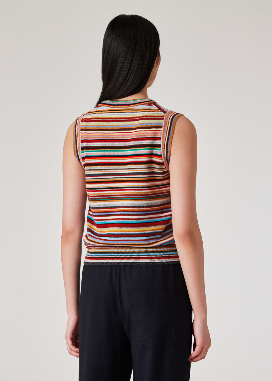 More & More / Damen-Strick / Knit Vest with Stripes