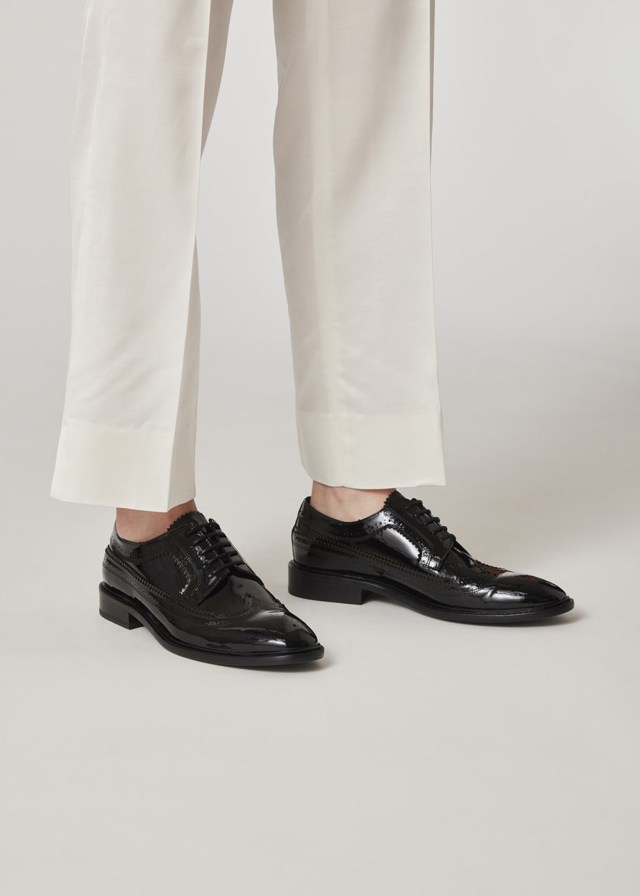 Women's Black 'Fuentes' Patent Leather Brogues