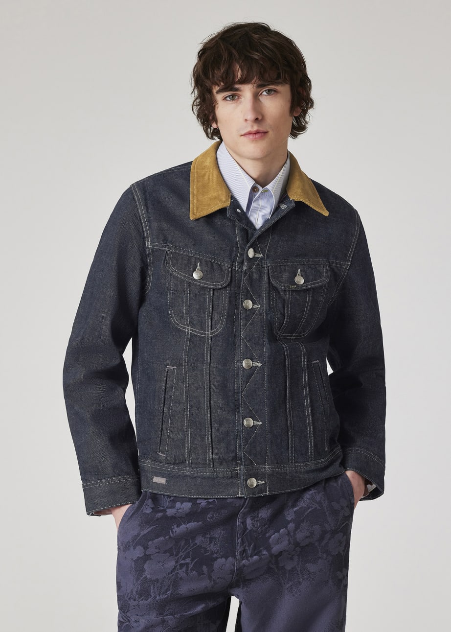 Men's Paul Smith + Lee® Indigo Selvedge Storm Rider Jacket Men's Paul Smith + Lee® Indigo Selvedge Storm Rider Jacket