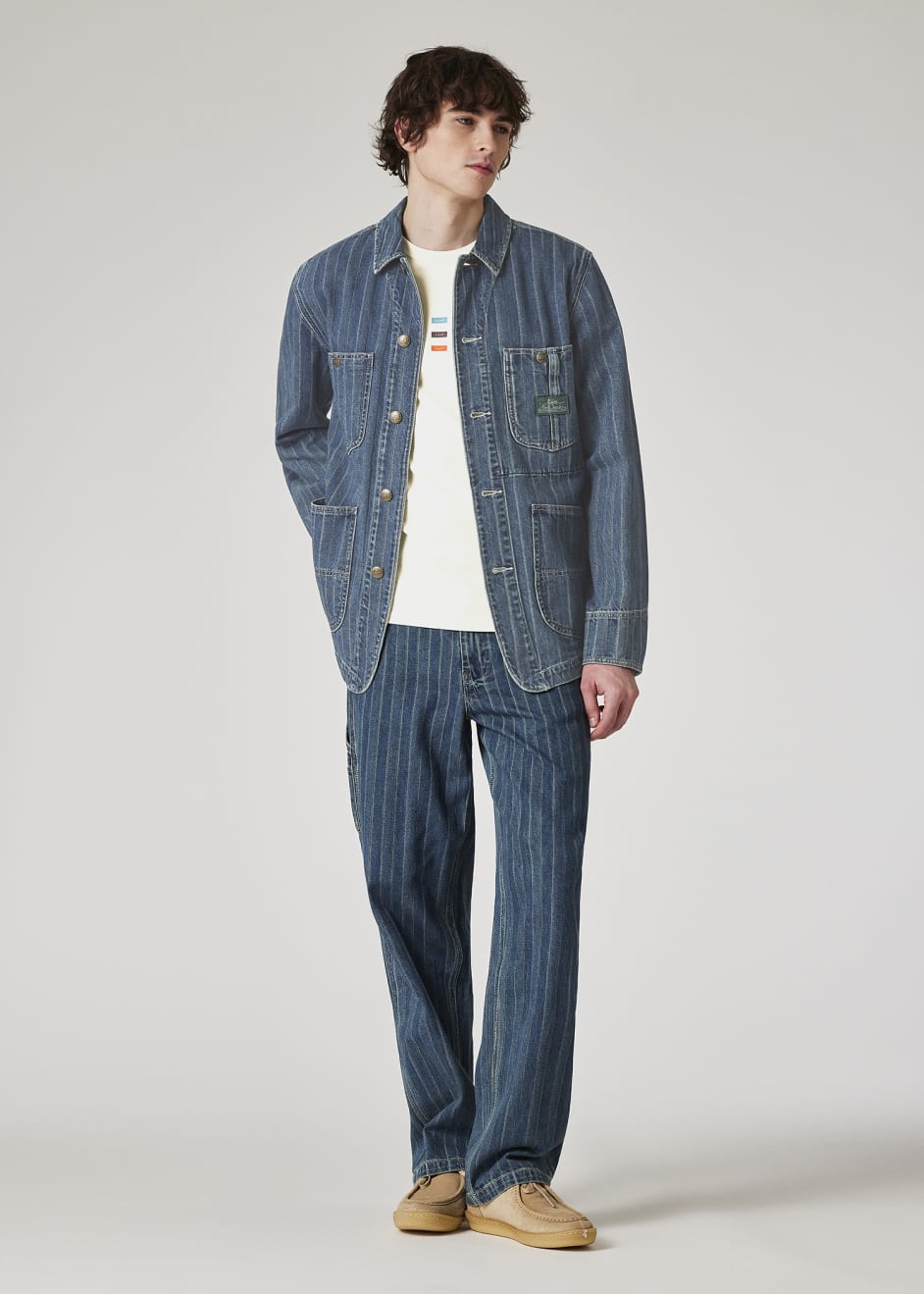 LEE＋Paul Smith カバーオール チョアジャケット L Men's Paul Smith + Lee Mid-Wash Chore Coat