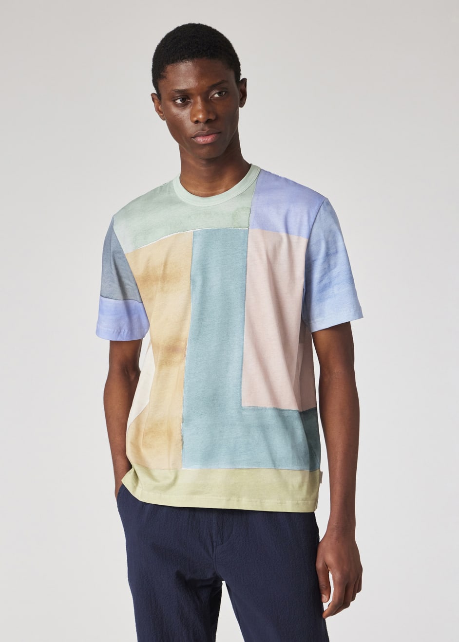 Multicolour Colour Block Relaxed-Fit T-Shirt Paul Smith