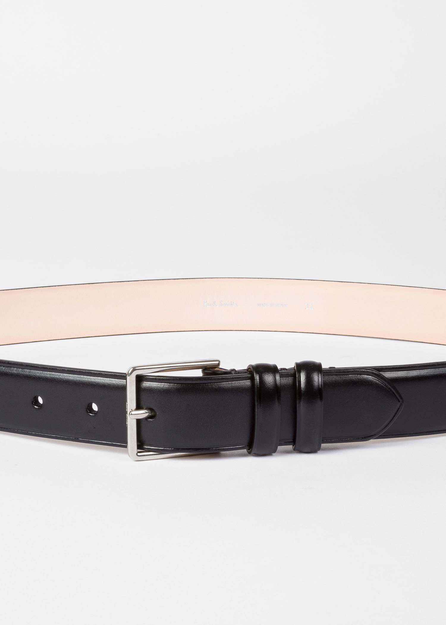 Buckle Paul Smith Men Belt Men's Chocolate Brown Leather Double