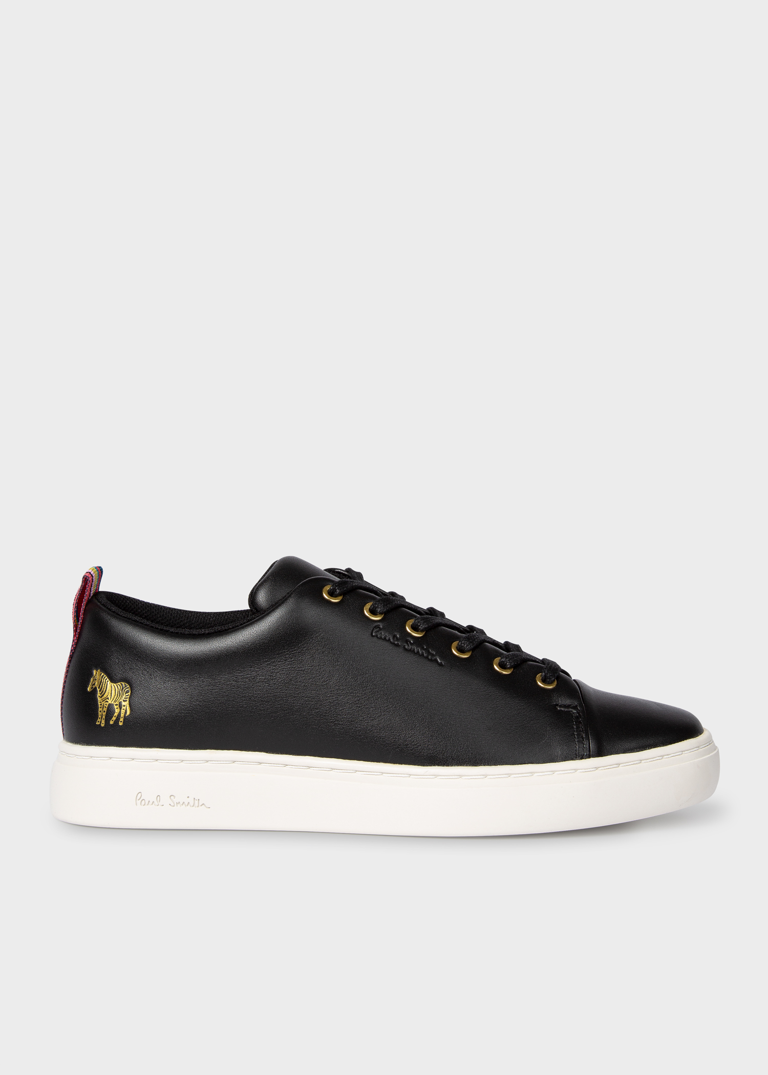 leather black trainers womens