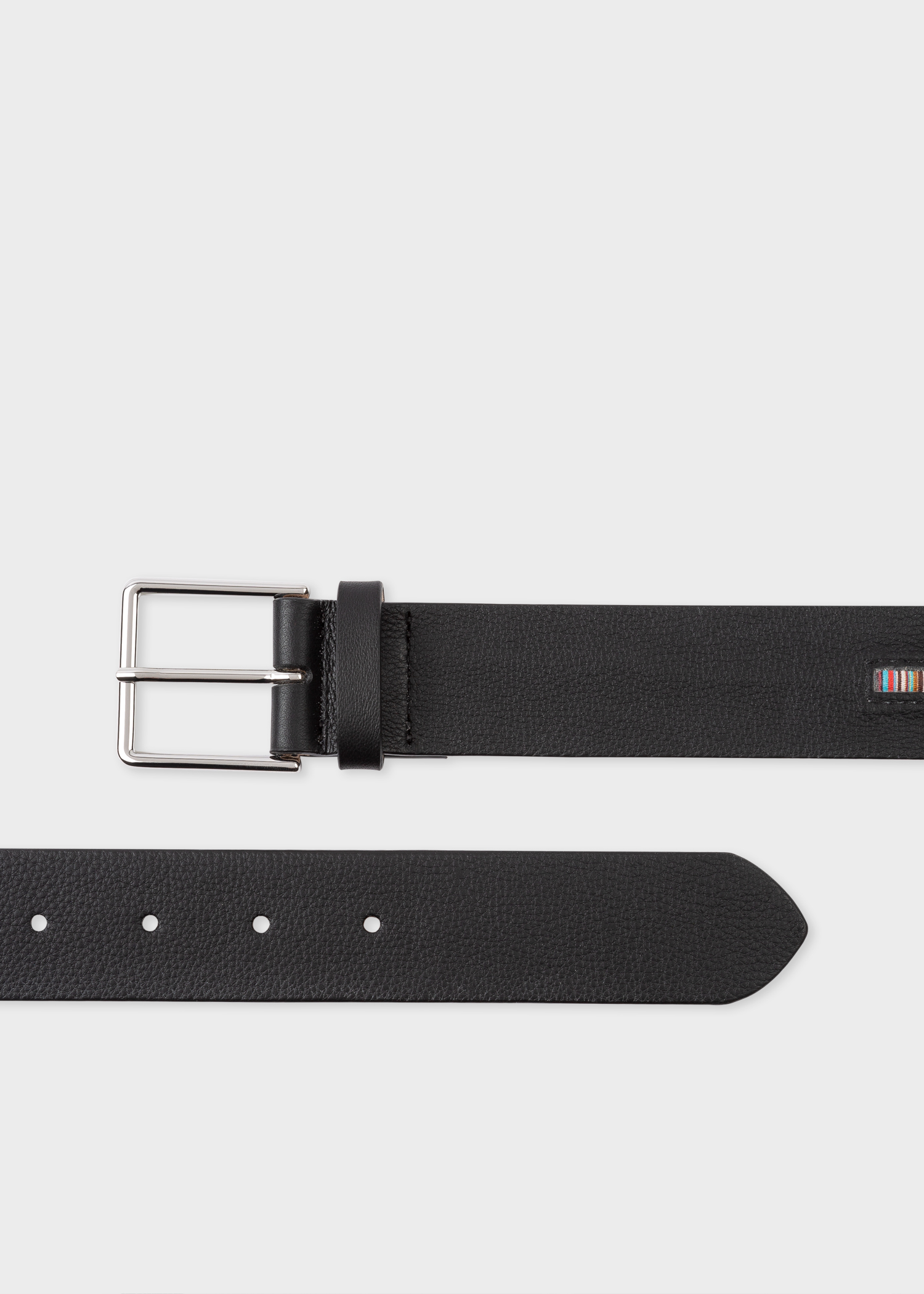 Ceinture Paul Smith Peinte Main – Cuir Vert, Noir Et Gris – Taille 28 Pouces – Neuf Avec étiquettes, Made In Spain