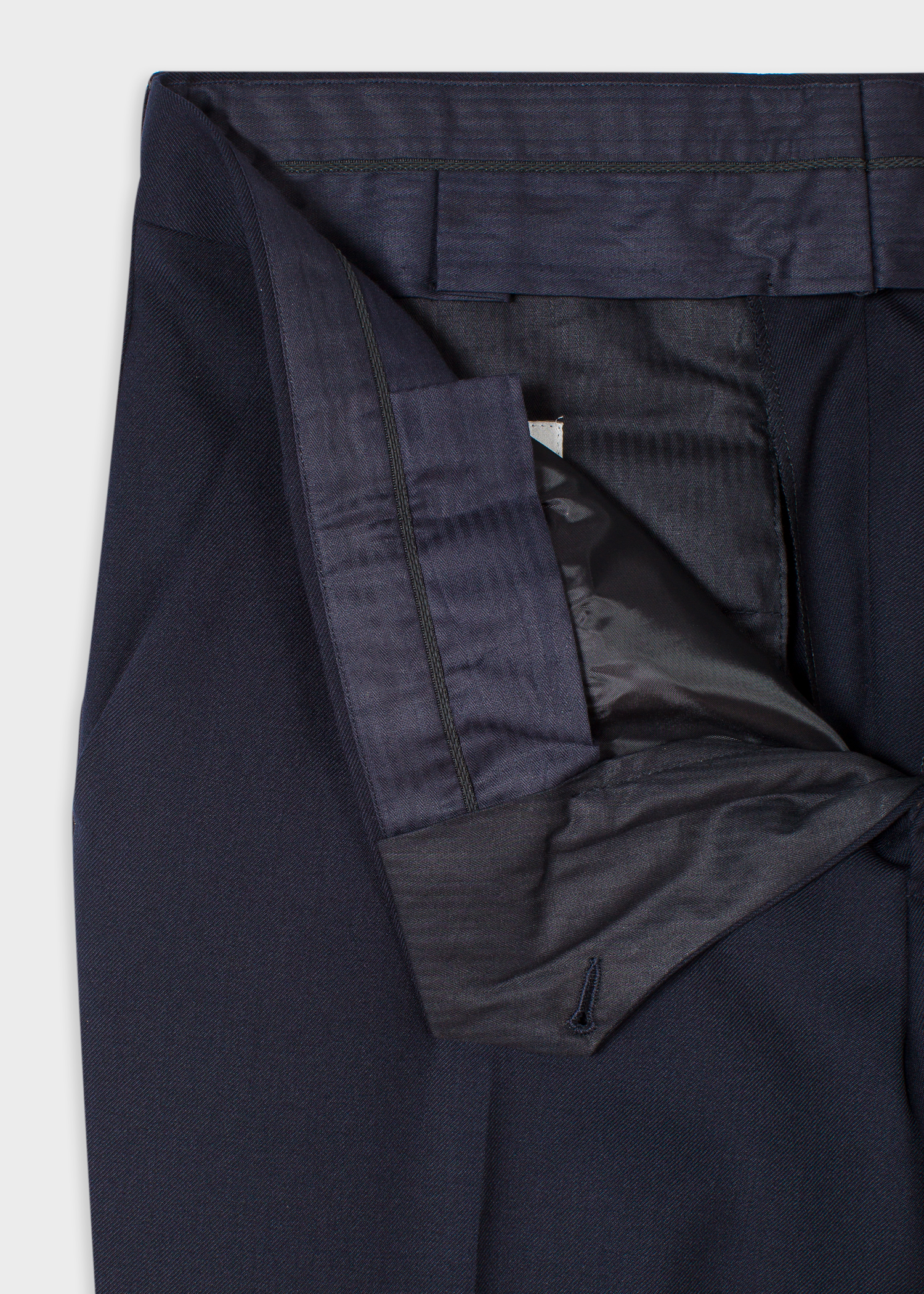 Slim-Fit Navy Wool 'A Suit To Travel In' Trousers thumbnail 3