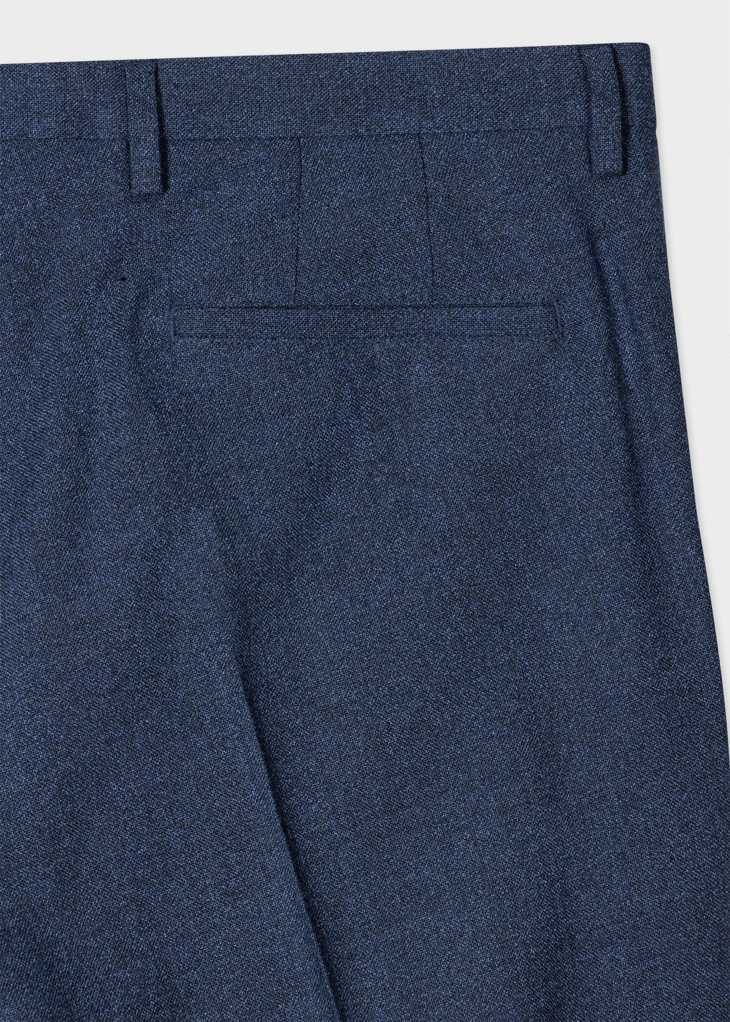 Slim-Fit Slate Blue Wool Nep Trousers thumbnail 5
