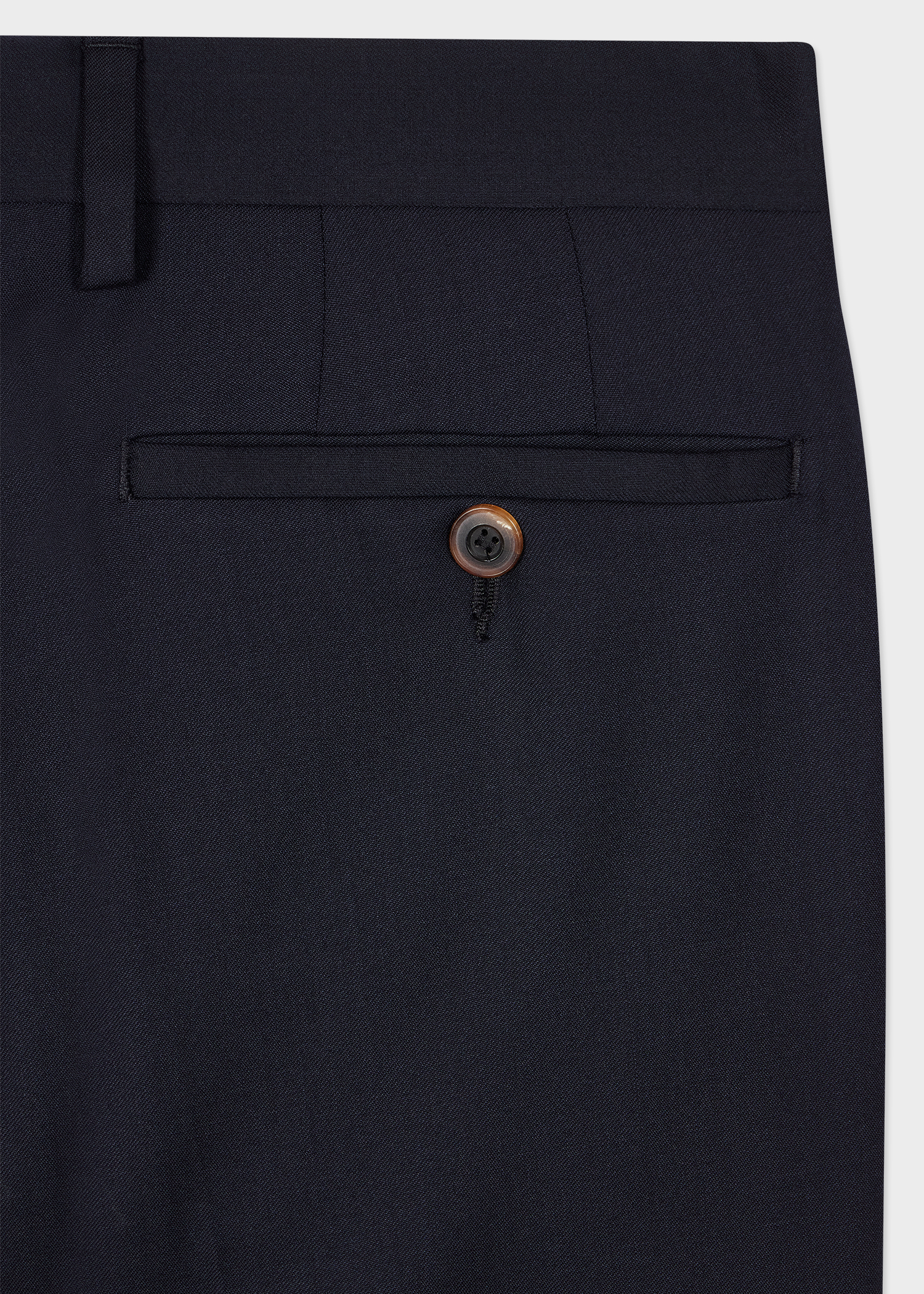 Tailored-Fit Navy Wool Twill Two-Button Suit thumbnail 9