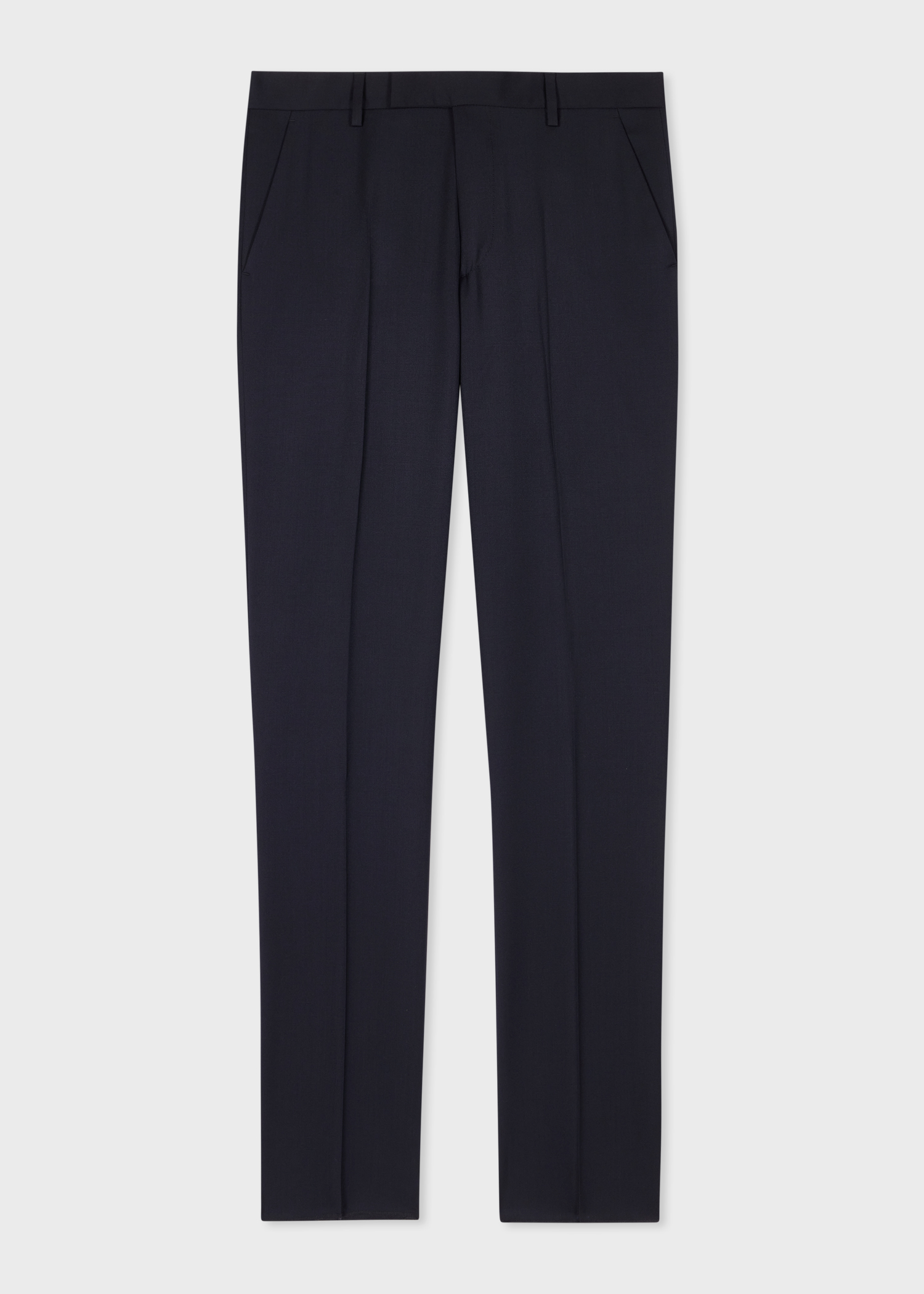 Tailored-Fit Navy Wool Twill Two-Button Suit thumbnail 7
