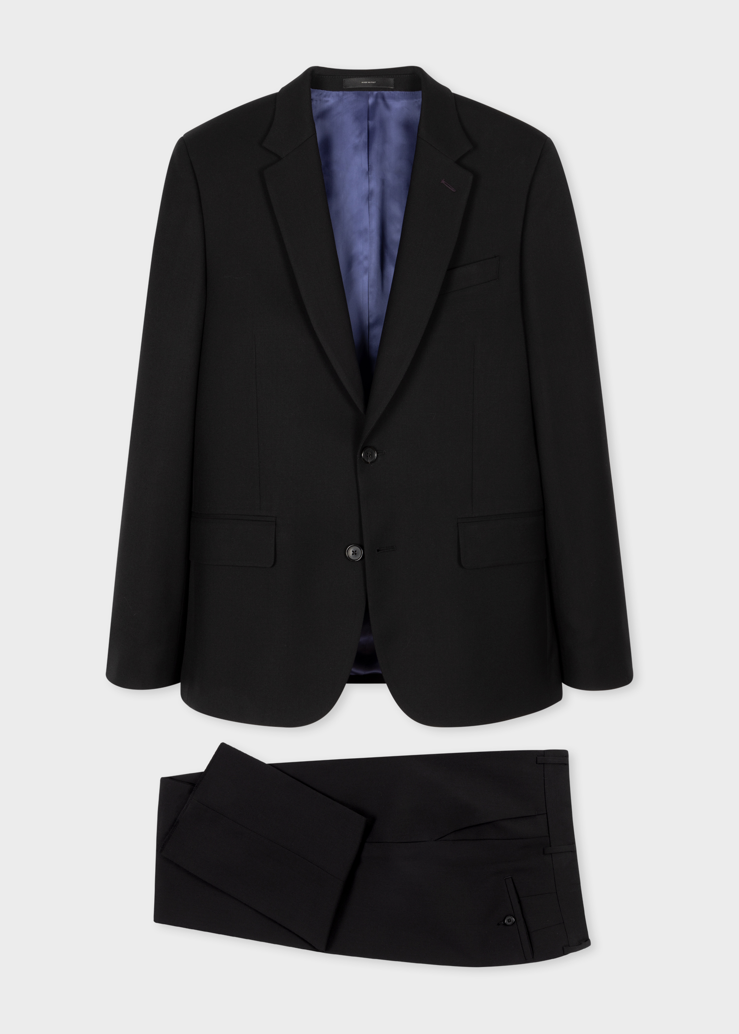 The Soho - Men's Tailored-Fit Black Wool 'A Suit To Travel In'
