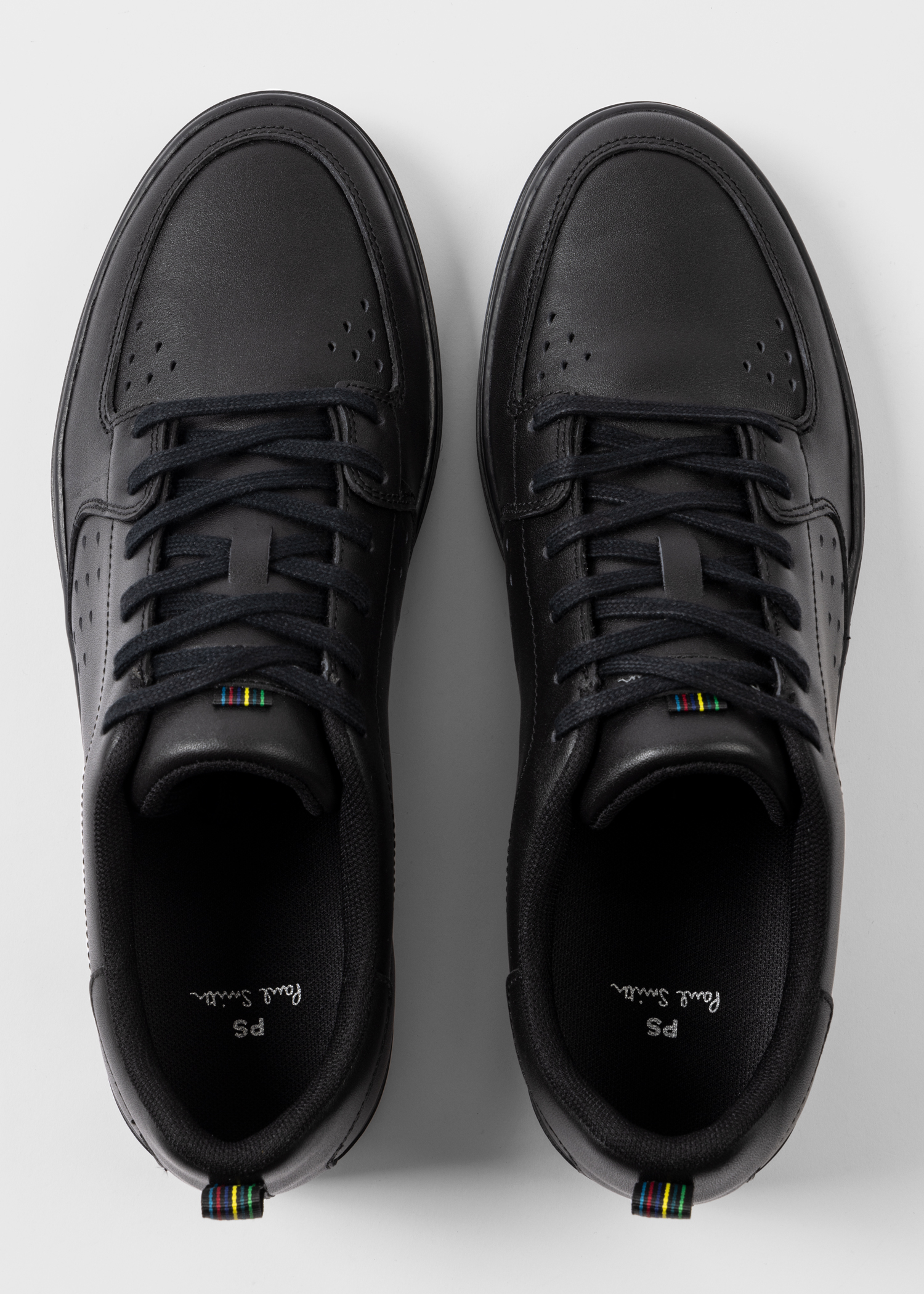Men's Black Leather 'Cosmo' Sneakers