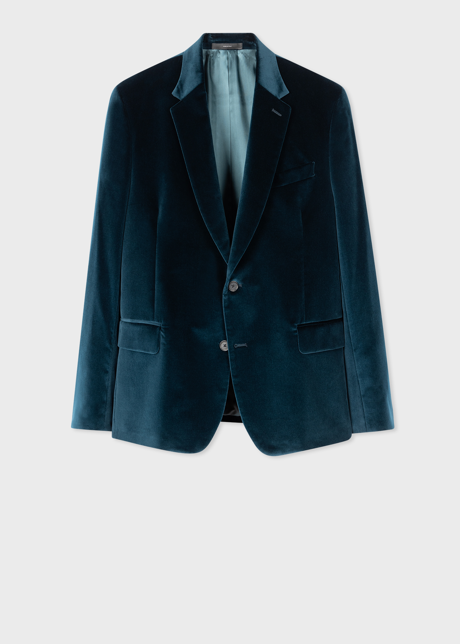 The Soho - Tailored-Fit Navy Velvet Blazer thumbnail 7