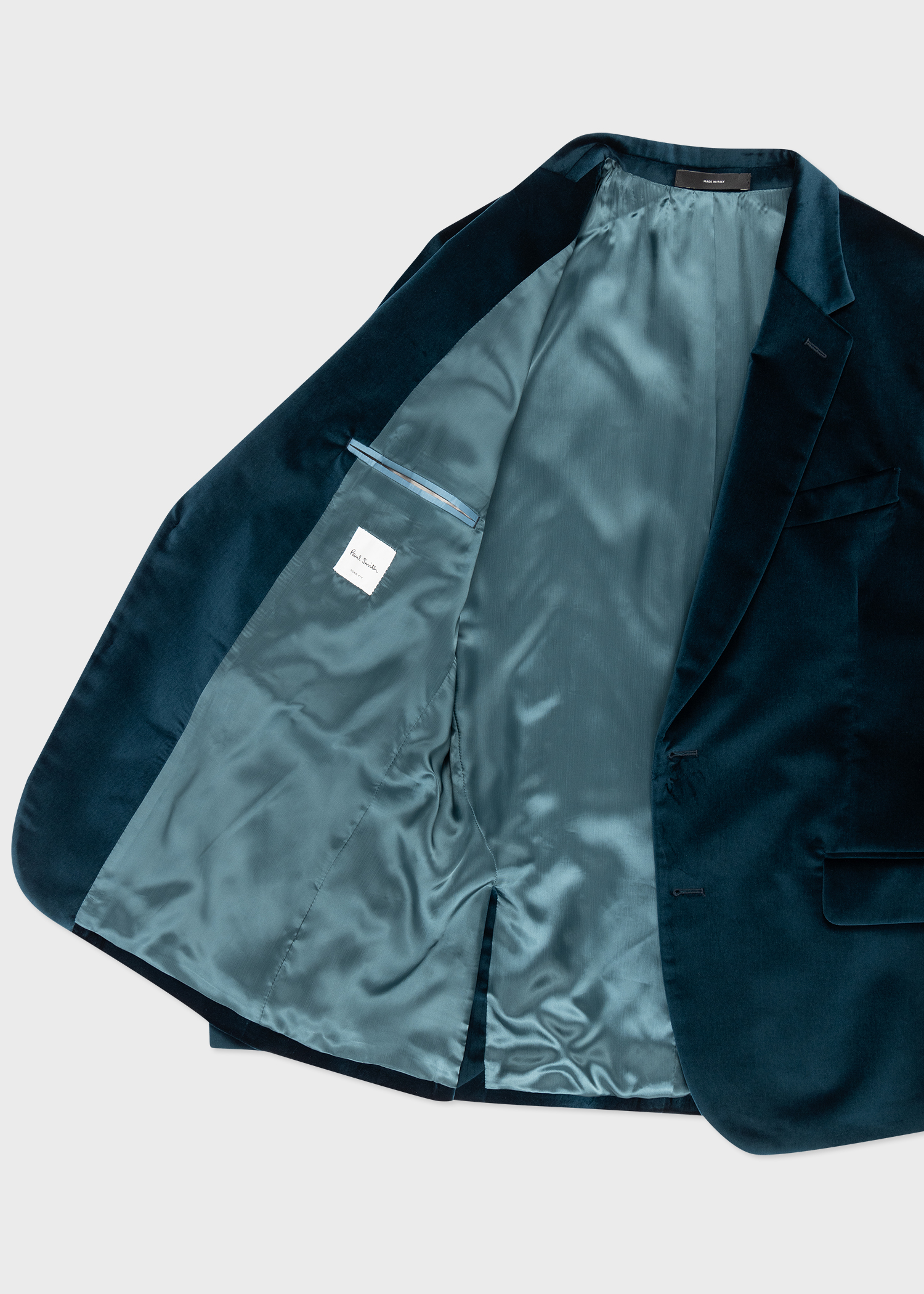 The Soho - Tailored-Fit Navy Velvet Blazer thumbnail 8