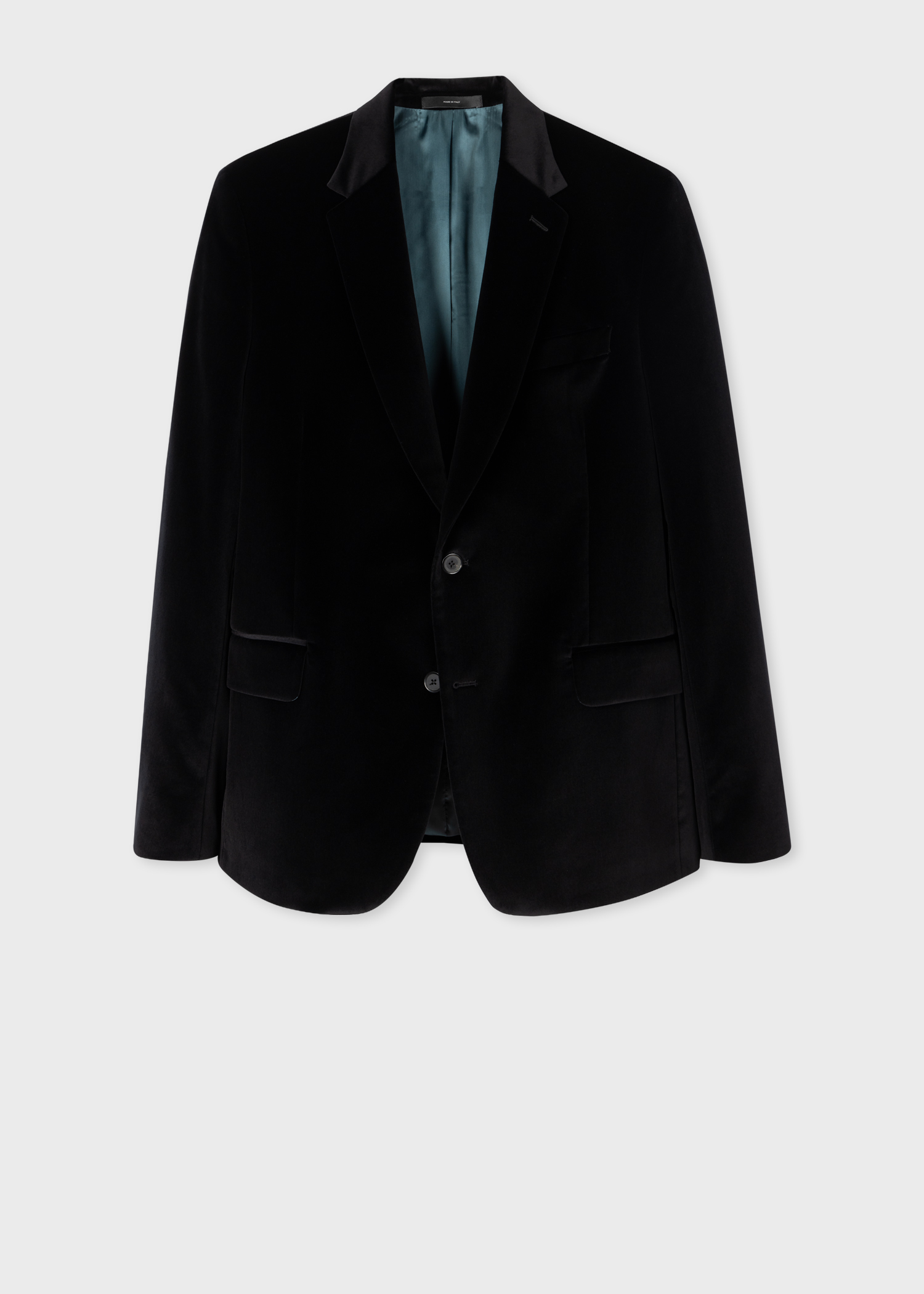 The Soho - Tailored-Fit Black Velvet Blazer thumbnail 6