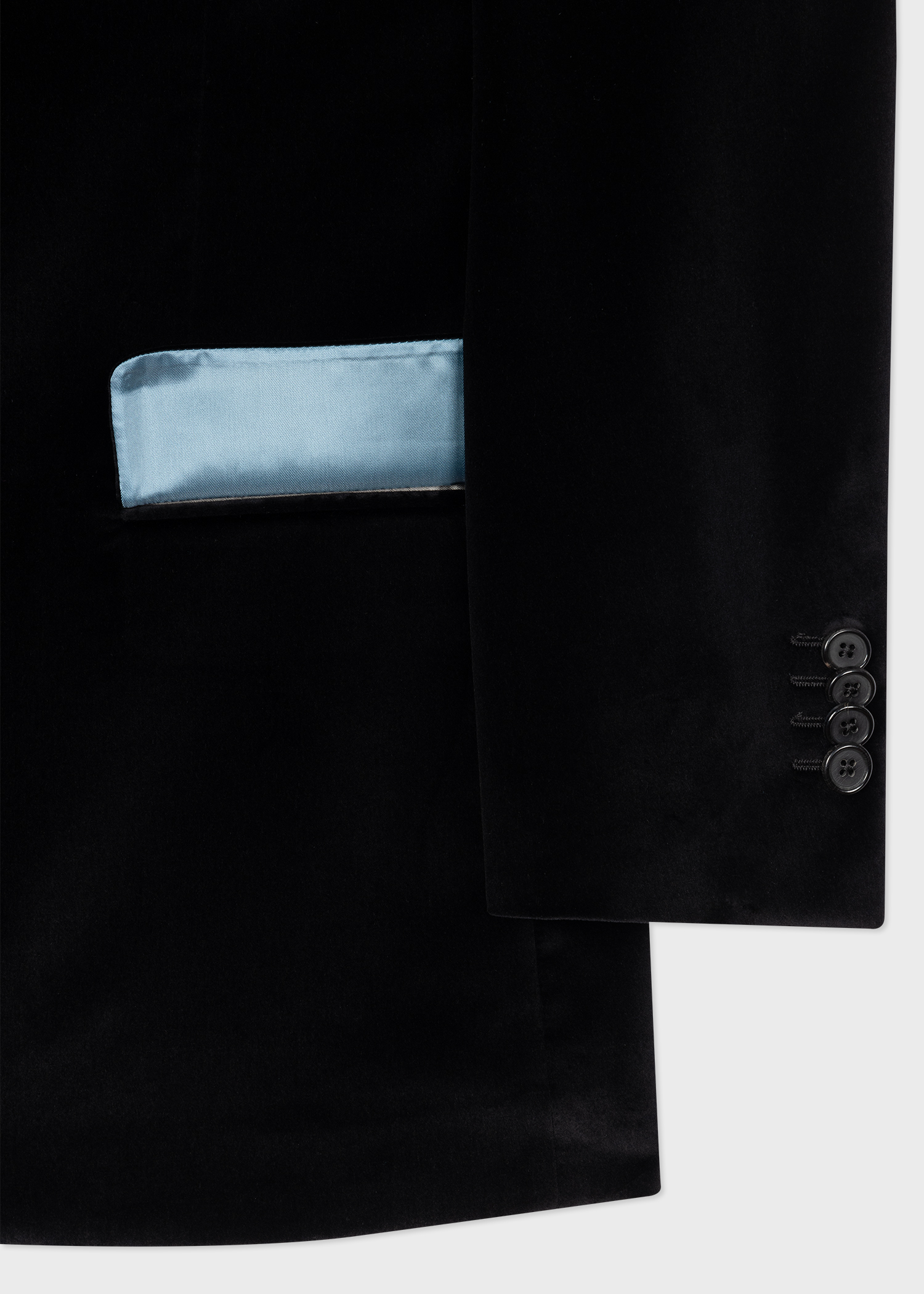 The Soho - Tailored-Fit Black Velvet Blazer thumbnail 7