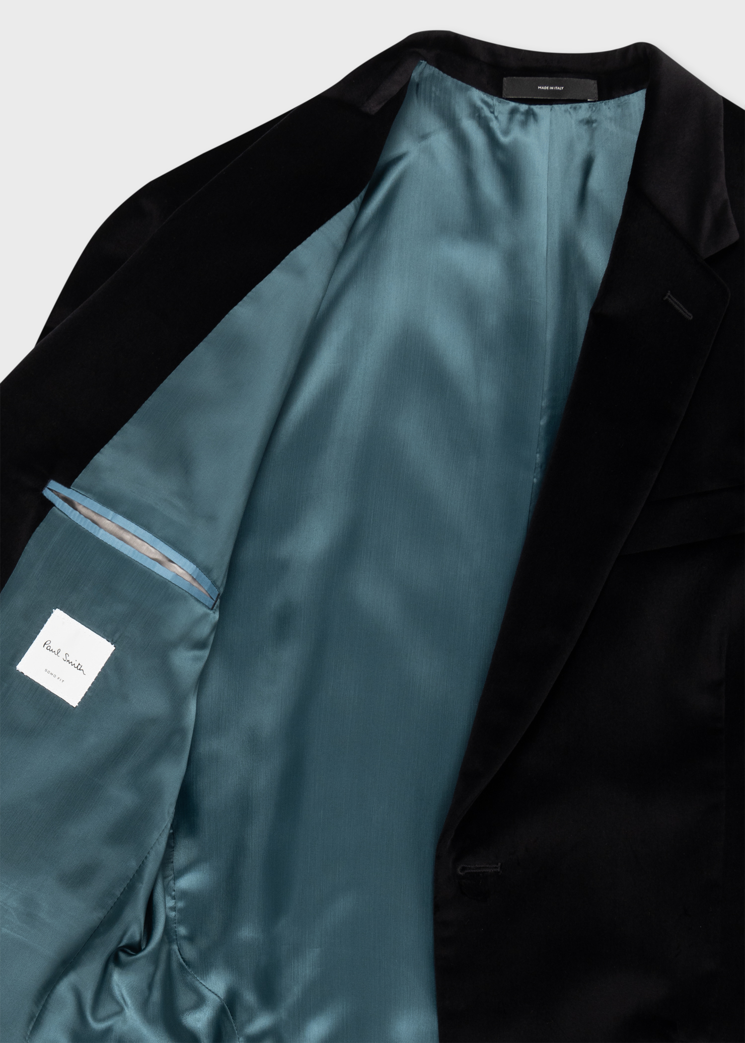 The Soho - Tailored-Fit Black Velvet Blazer thumbnail 9