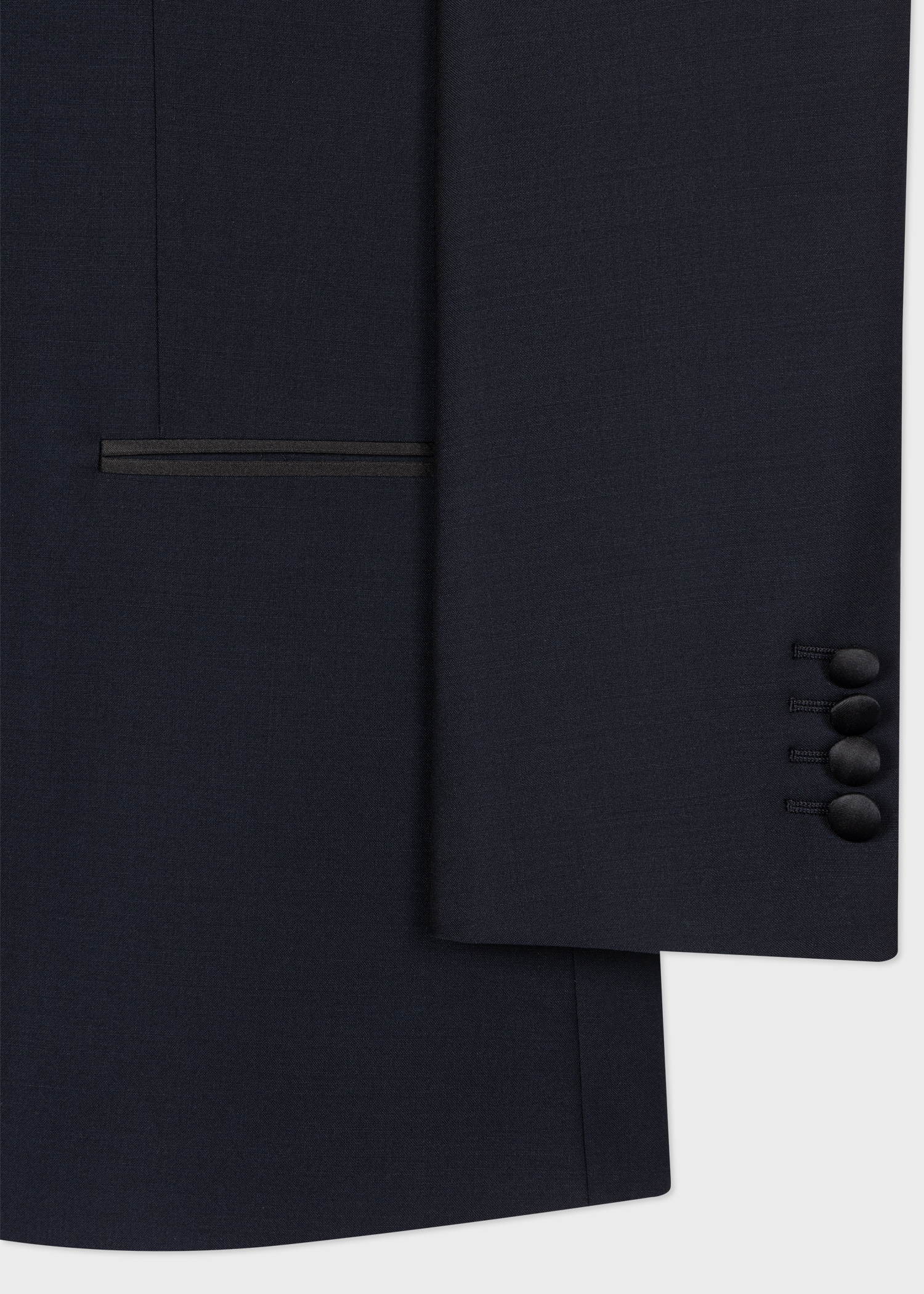 Tailored-Fit Dark Navy Wool-Mohair Evening Blazer thumbnail 6