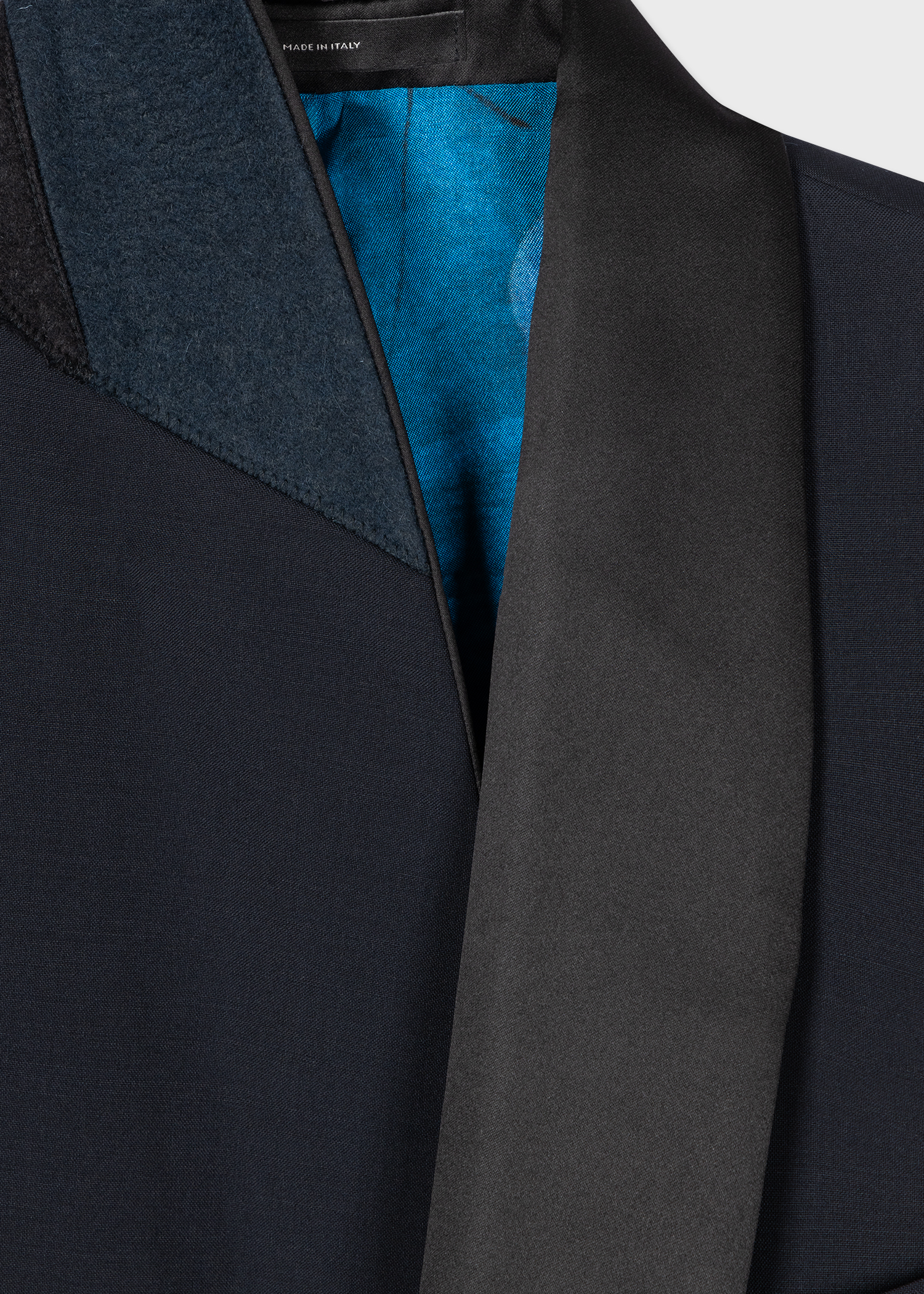 Tailored-Fit Dark Navy Wool-Mohair Evening Blazer thumbnail 7
