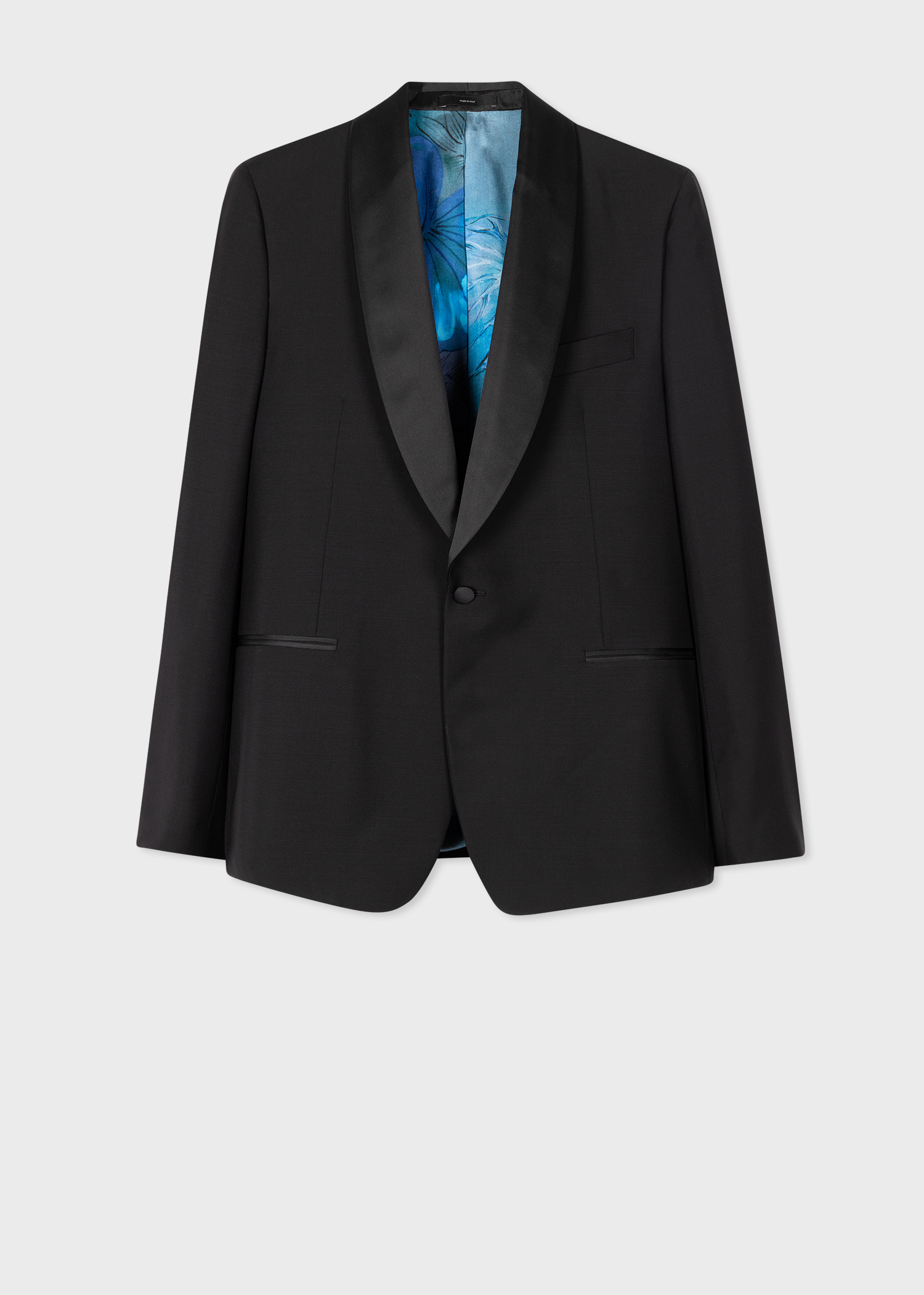 Tailored-Fit Black Wool-Mohair Evening Blazer primary image