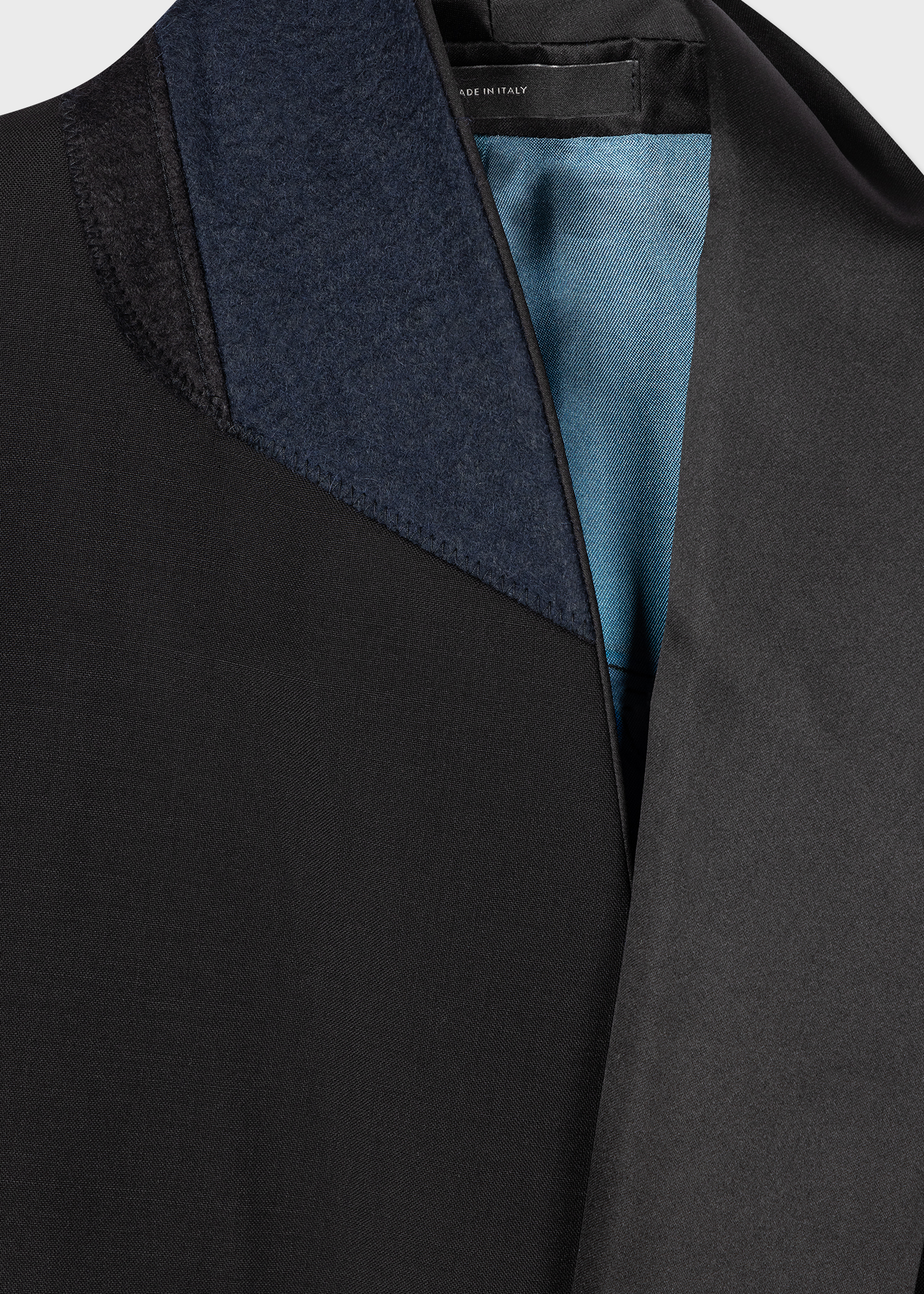 Tailored-Fit Black Wool-Mohair Evening Blazer thumbnail 3
