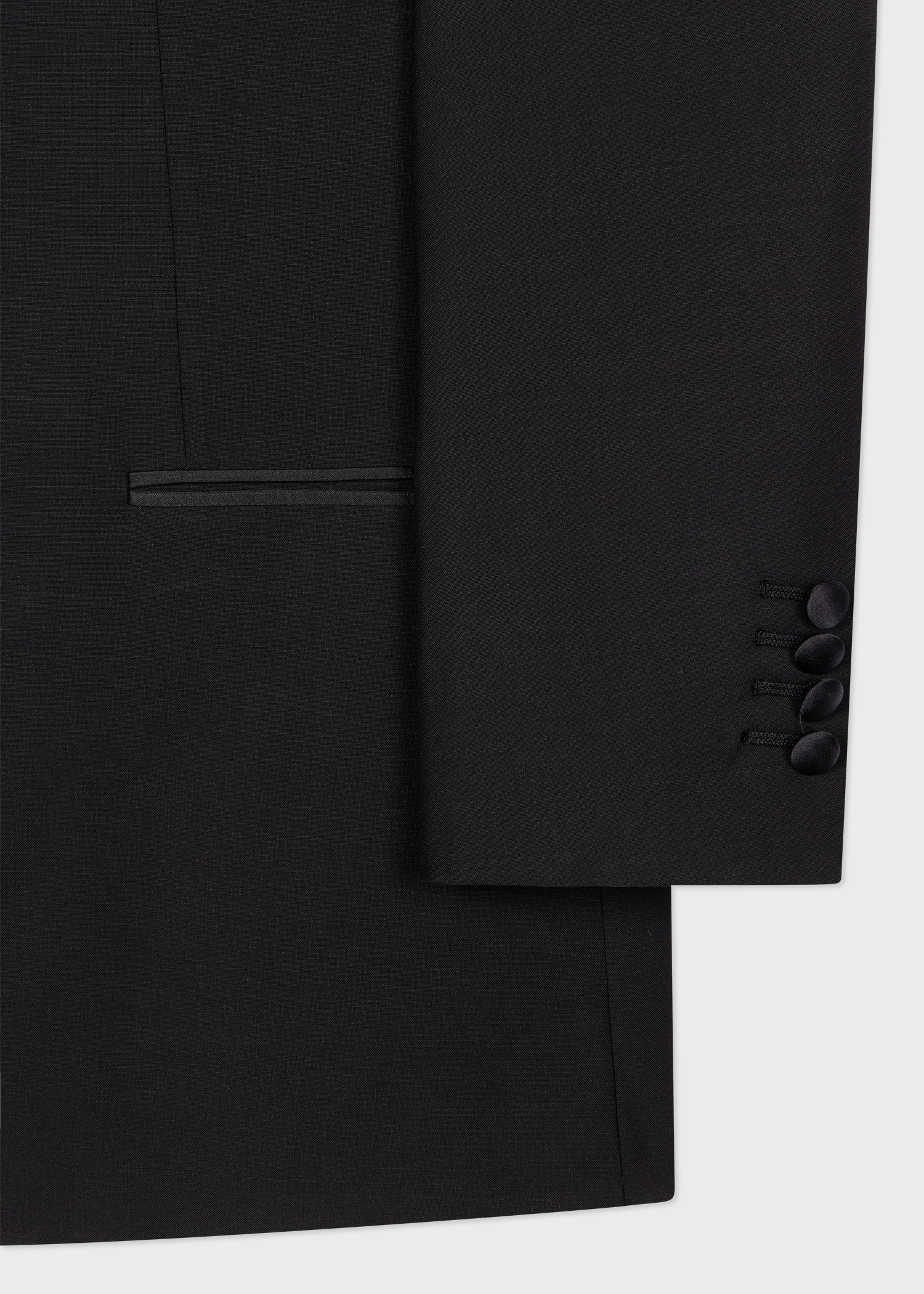 Tailored-Fit Black Wool-Mohair Evening Blazer thumbnail 4
