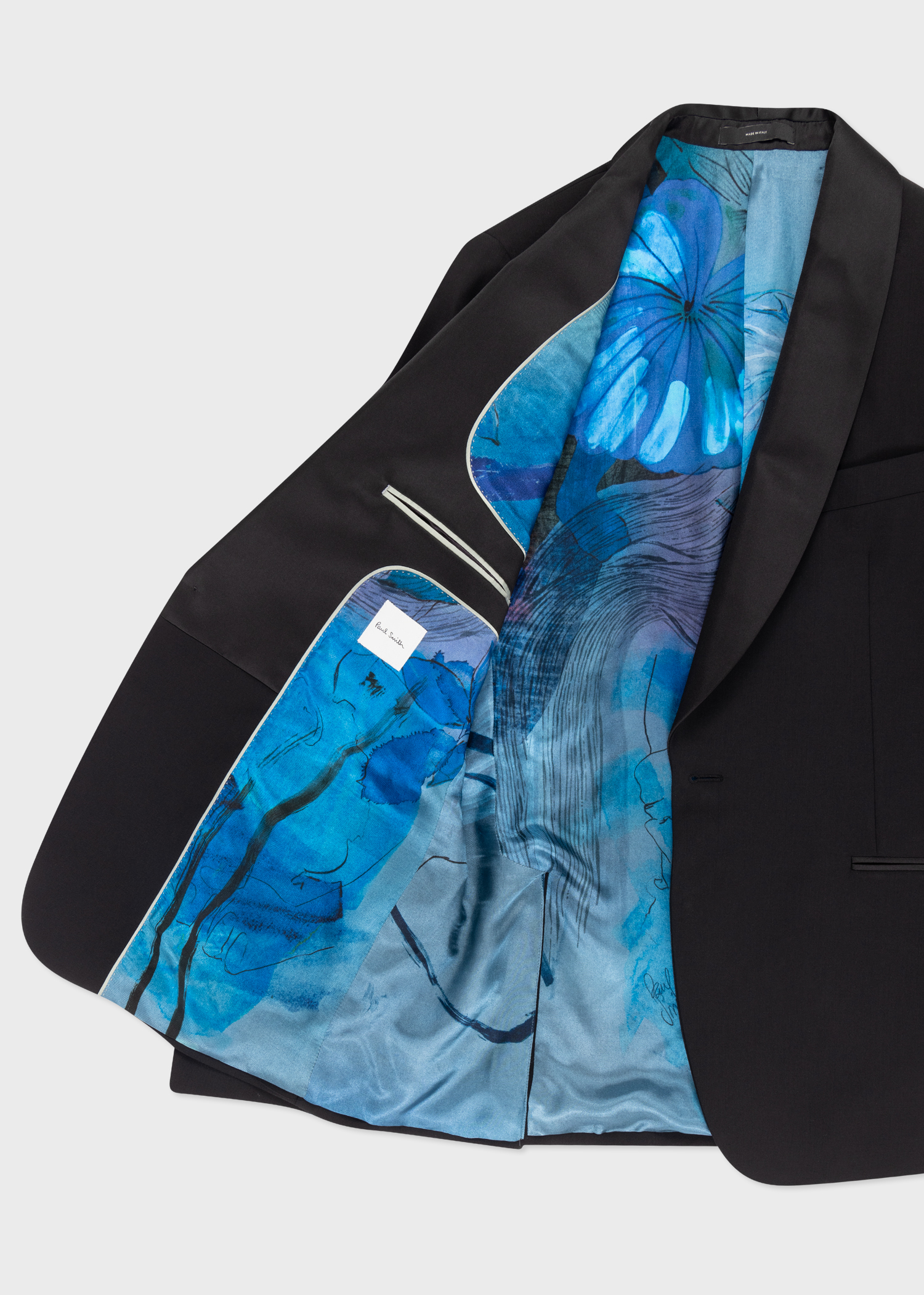 Tailored-Fit Black Wool-Mohair Evening Blazer thumbnail 2