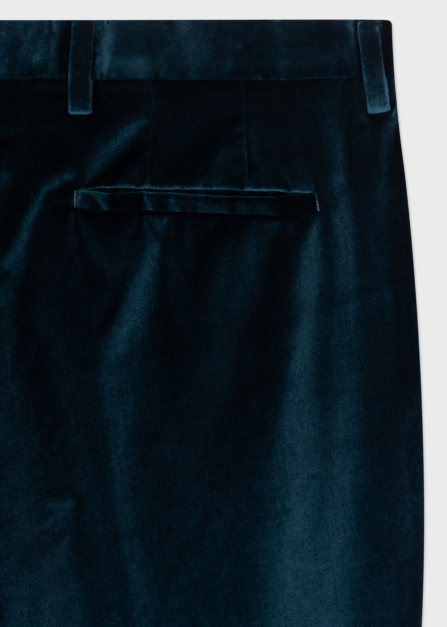 Slim-Fit Navy Velvet Trousers thumbnail 5