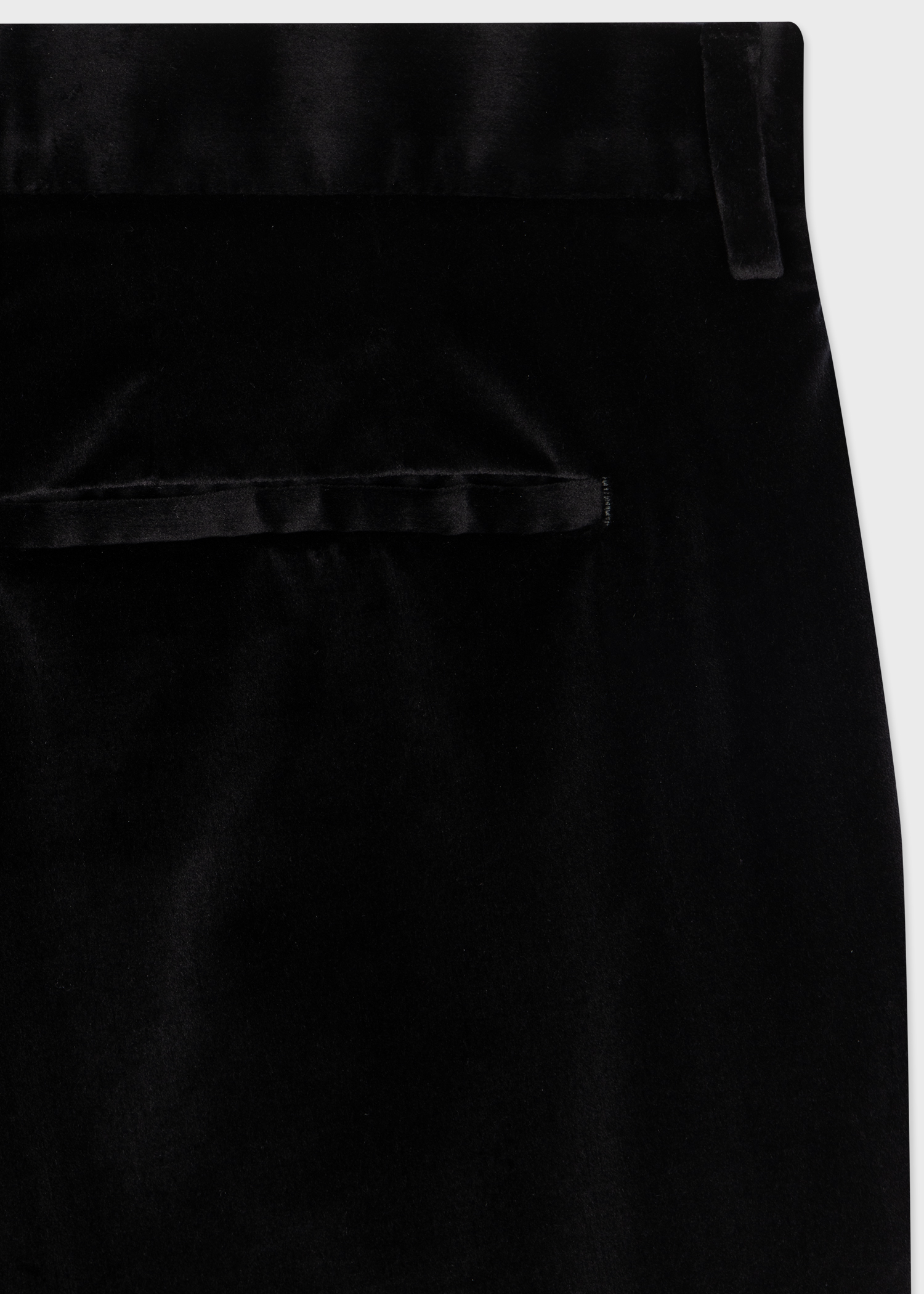Slim-Fit Black Velvet Trousers thumbnail 5