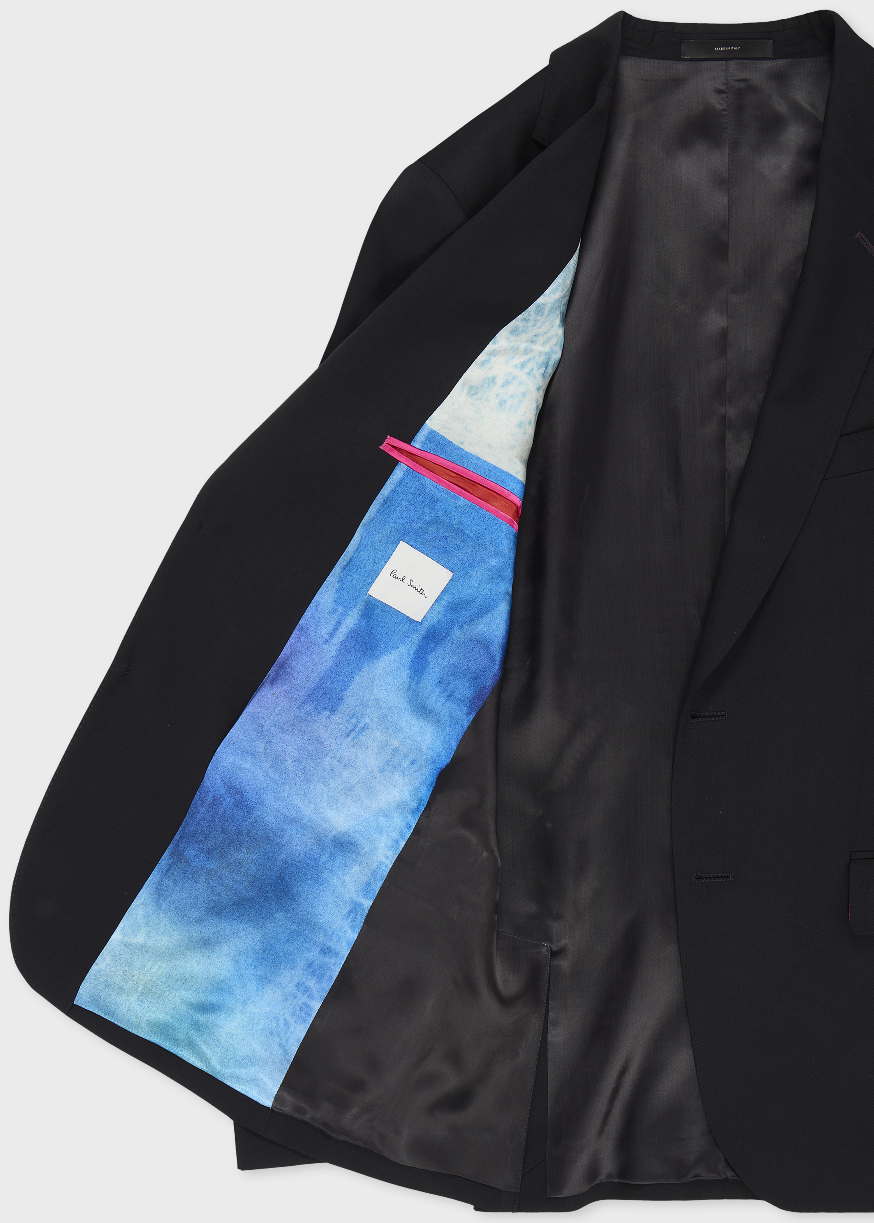 Tailored-Fit Black Wool Twill Two-Button Suit thumbnail 4