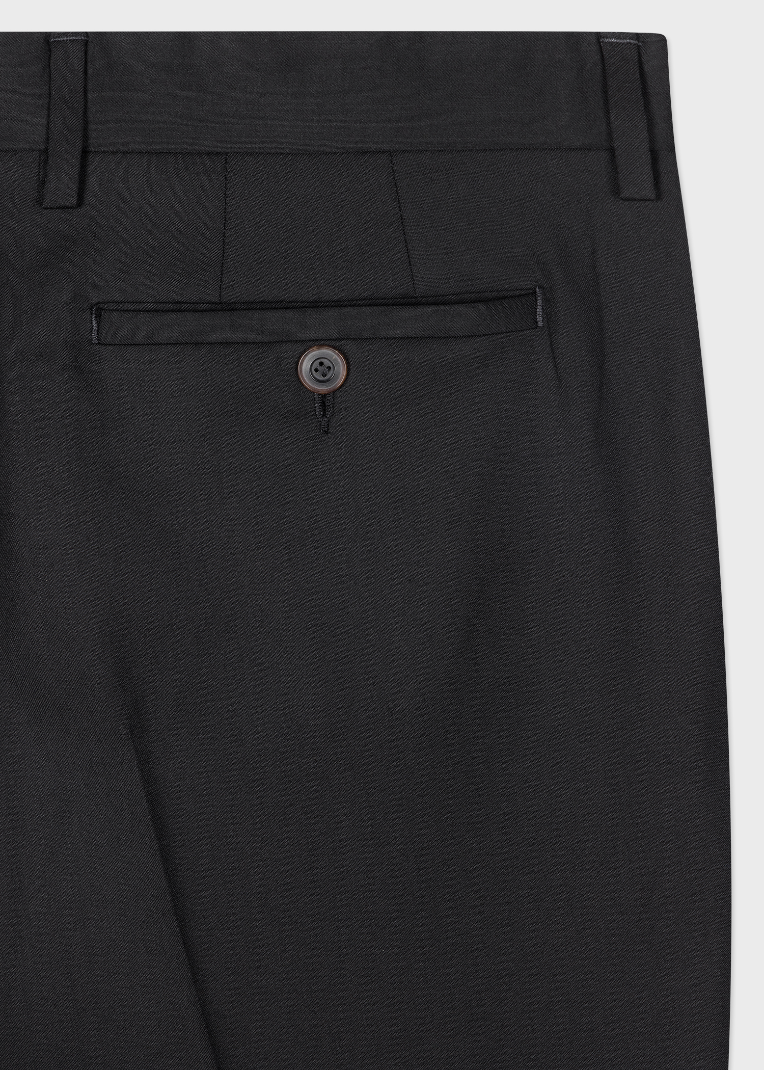 Tailored-Fit Black Wool Twill Two-Button Suit thumbnail 11