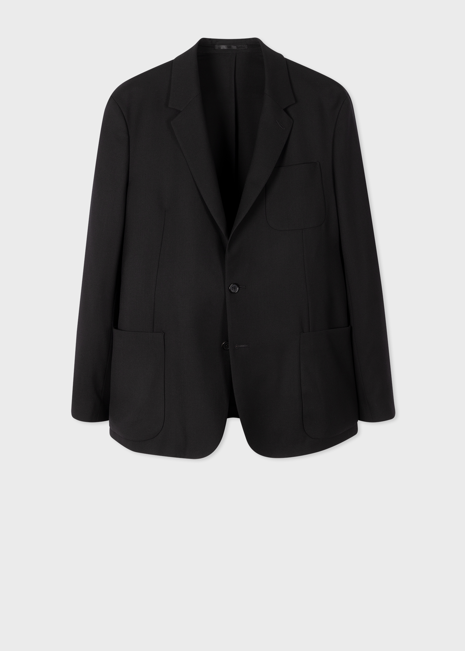A Suit To Travel In - Men's Black Patch-Pocket Unlined Blazer thumbnail 4