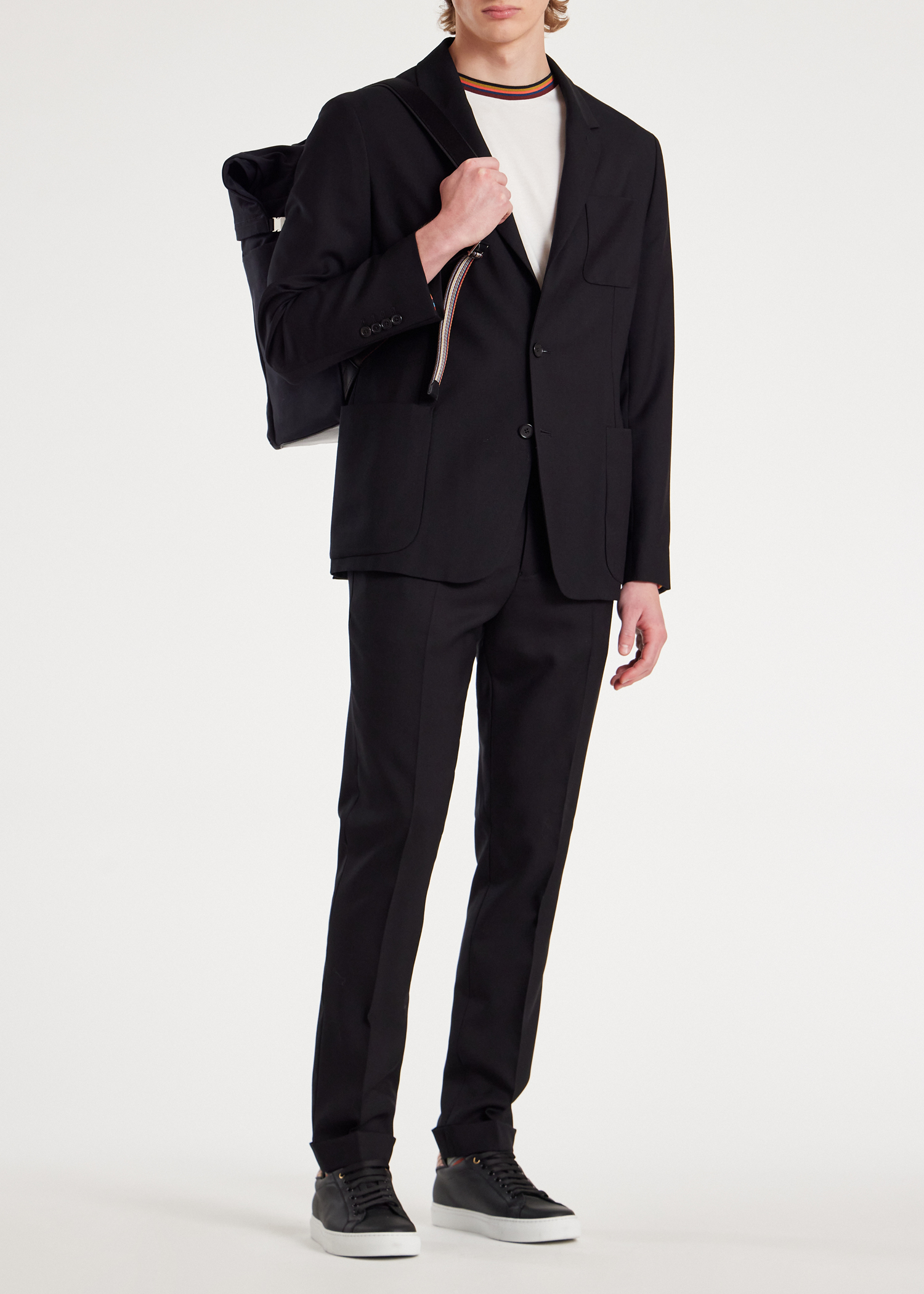 A Suit To Travel In - Men's Black Patch-Pocket Unlined Blazer thumbnail 3
