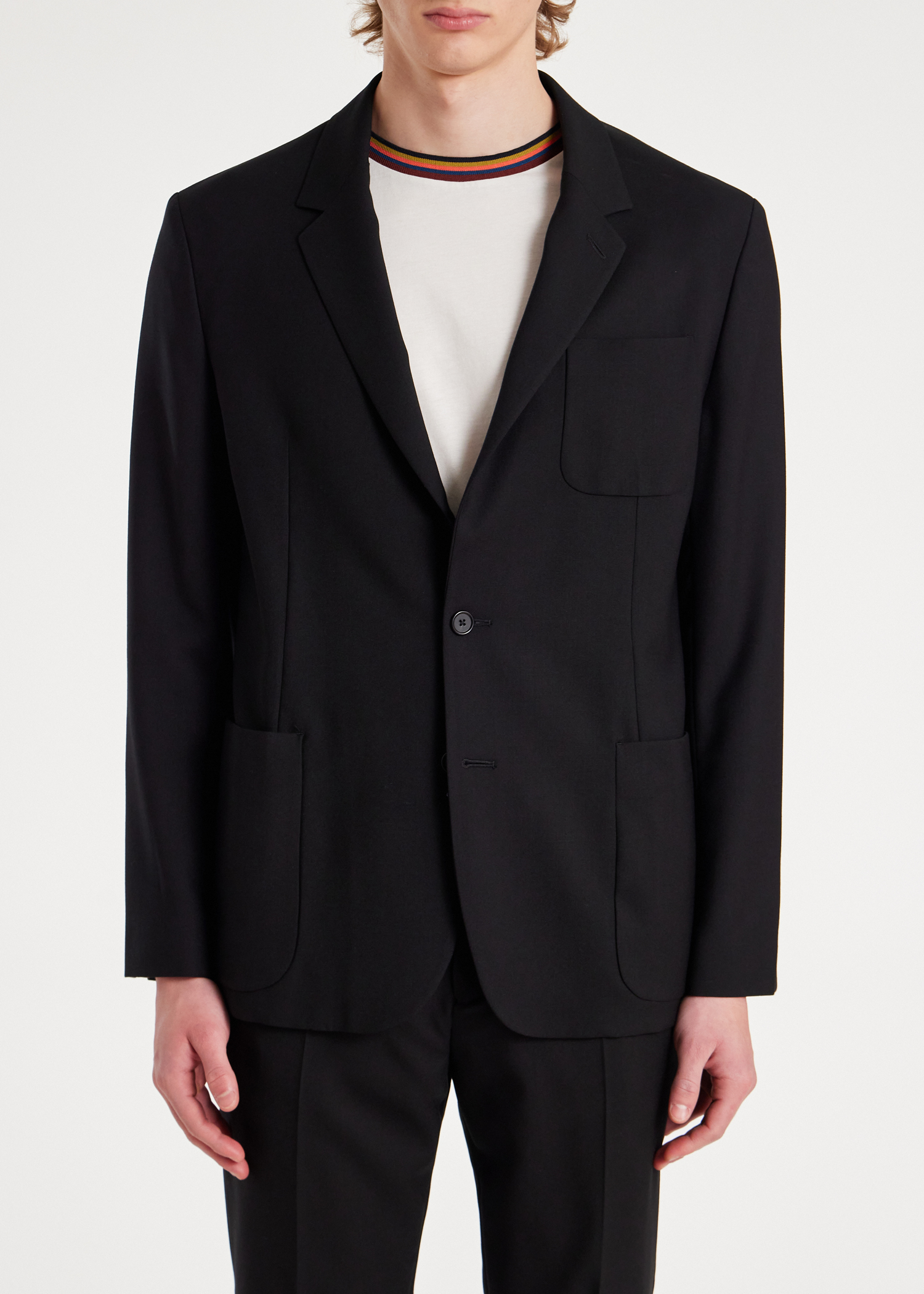 A Suit To Travel In - Men's Black Patch-Pocket Unlined Blazer primary image
