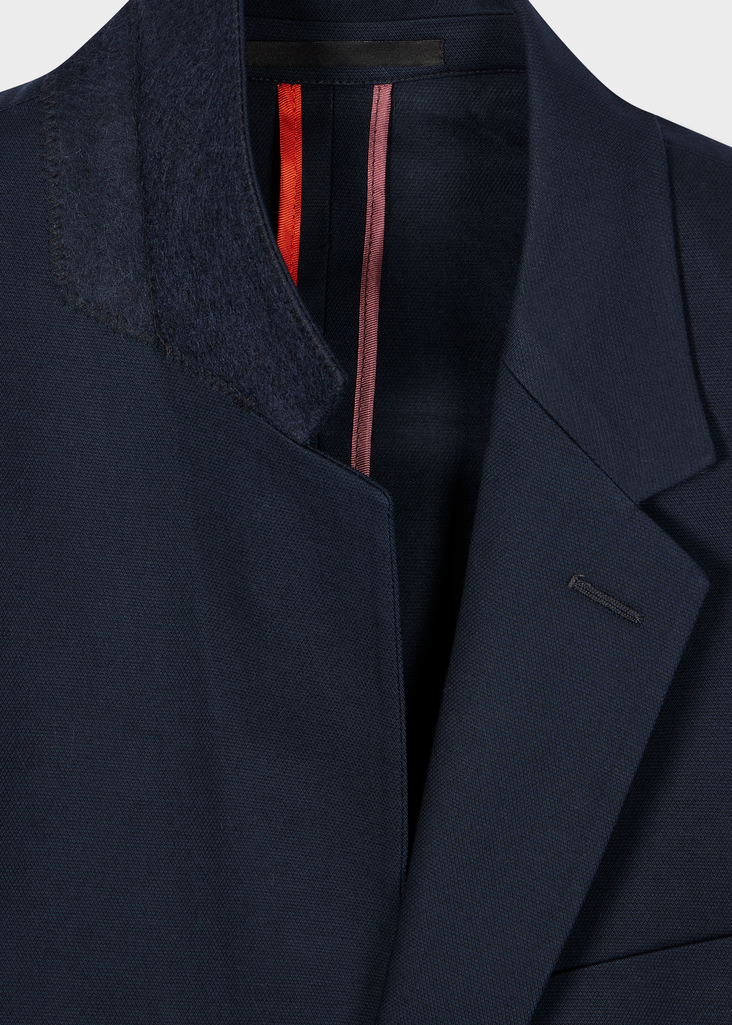 Mid-Fit Navy Stretch Organic Cotton Unlined Blazer thumbnail 3