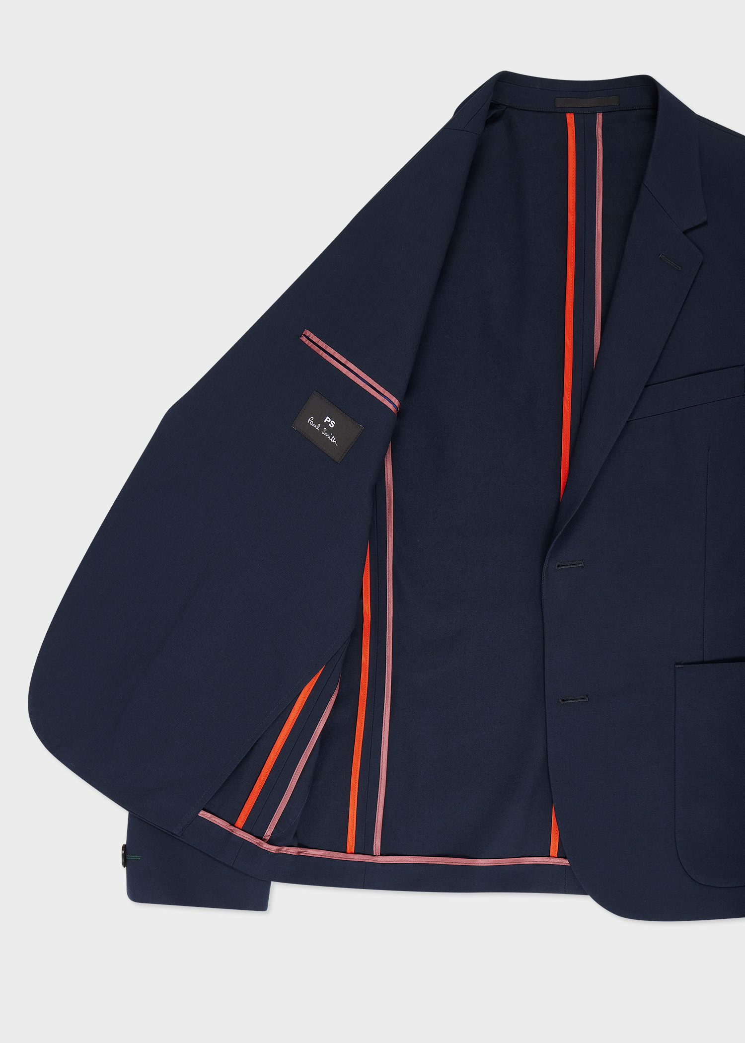 Mid-Fit Navy Stretch Organic Cotton Unlined Blazer thumbnail 5