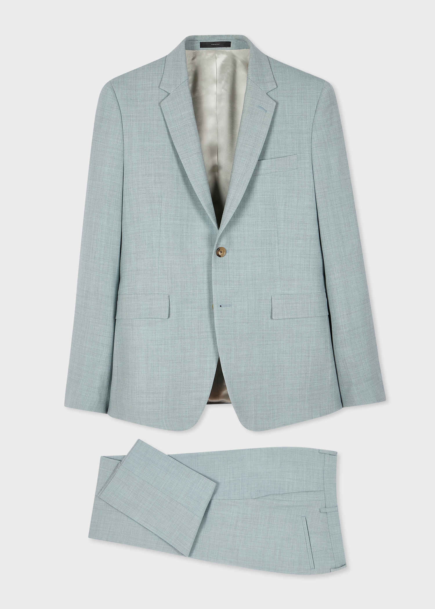 The Kensington - Light Blue Marl Overdyed Stretch-Wool Suit thumbnail 6