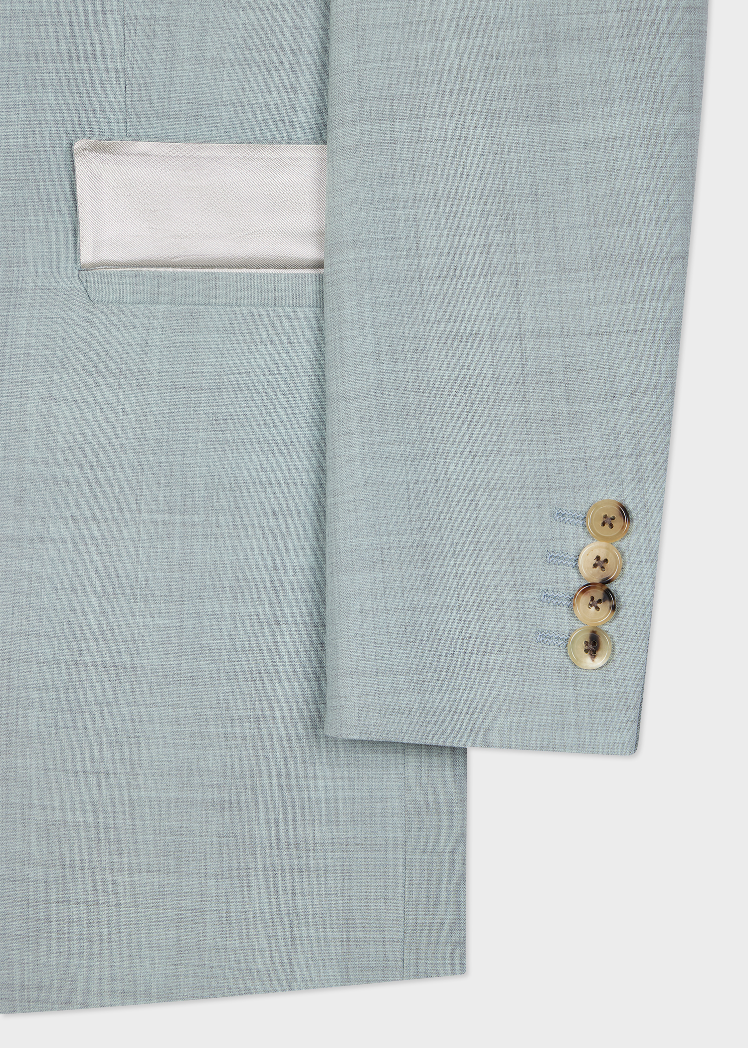 The Kensington - Light Blue Marl Overdyed Stretch-Wool Suit thumbnail 9
