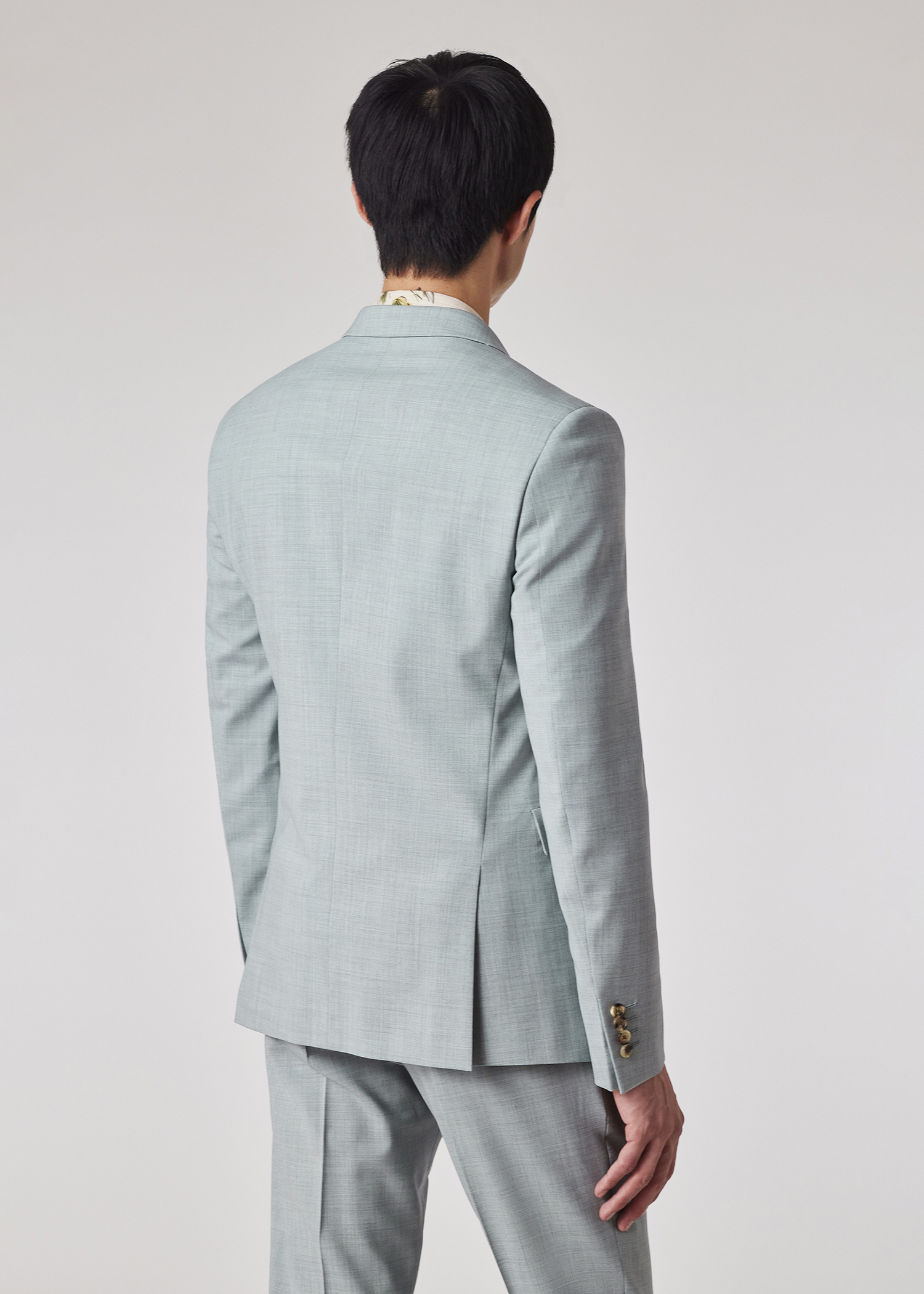 The Kensington - Light Blue Marl Overdyed Stretch-Wool Suit thumbnail 3