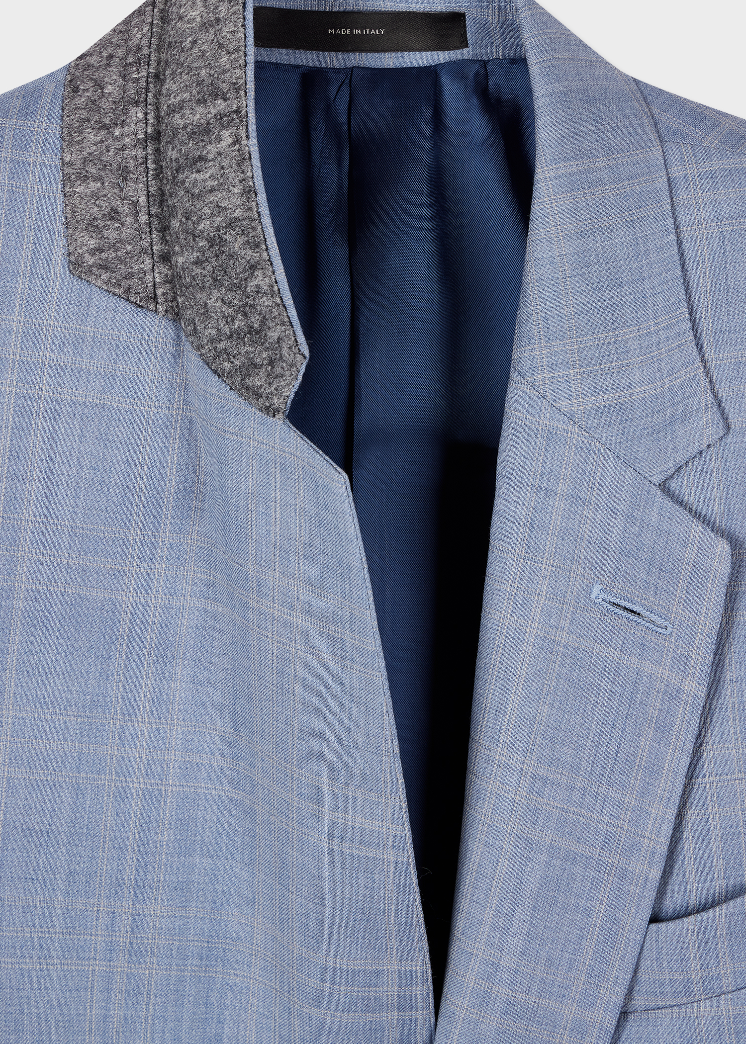 The Soho - Tailored-Fit Pale Blue Check Wool Suit thumbnail 9