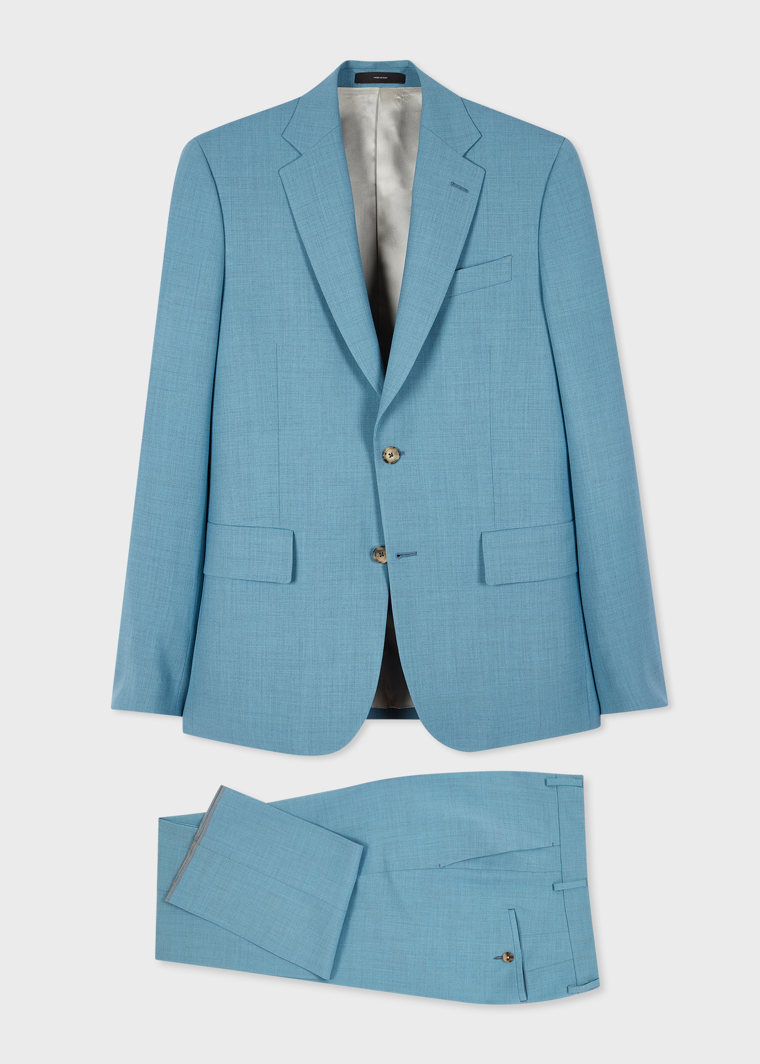 The Brierley -  Blue Marl Overdyed Stretch-Wool Suit thumbnail 6