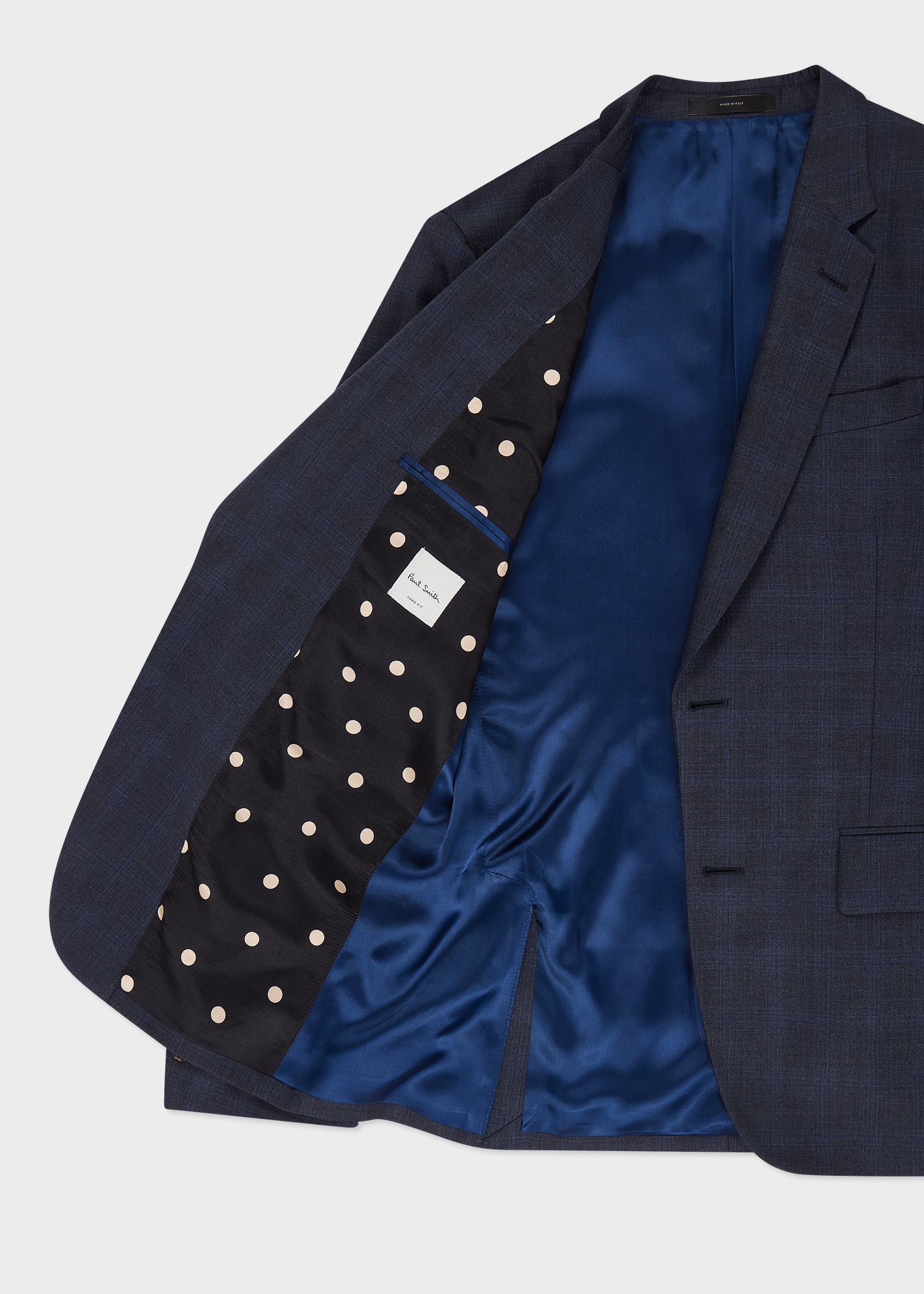 The Soho - Tailored-Fit Dark Blue Check Wool Three-Piece Suit thumbnail 9