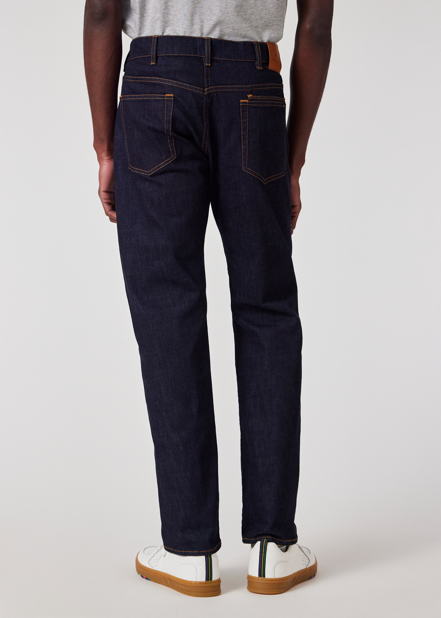 Men's Standard-Fit 'Crosshatch Stretch' Dark Blue Jeans