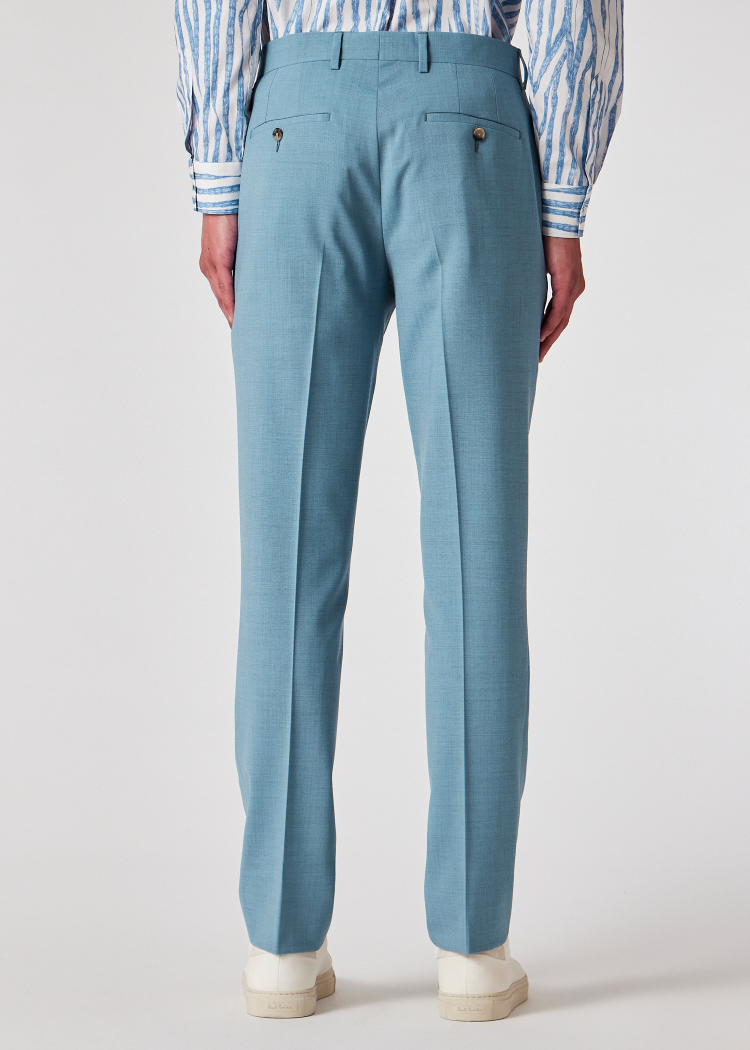 The Brierley -  Blue Marl Overdyed Stretch-Wool Suit thumbnail 5