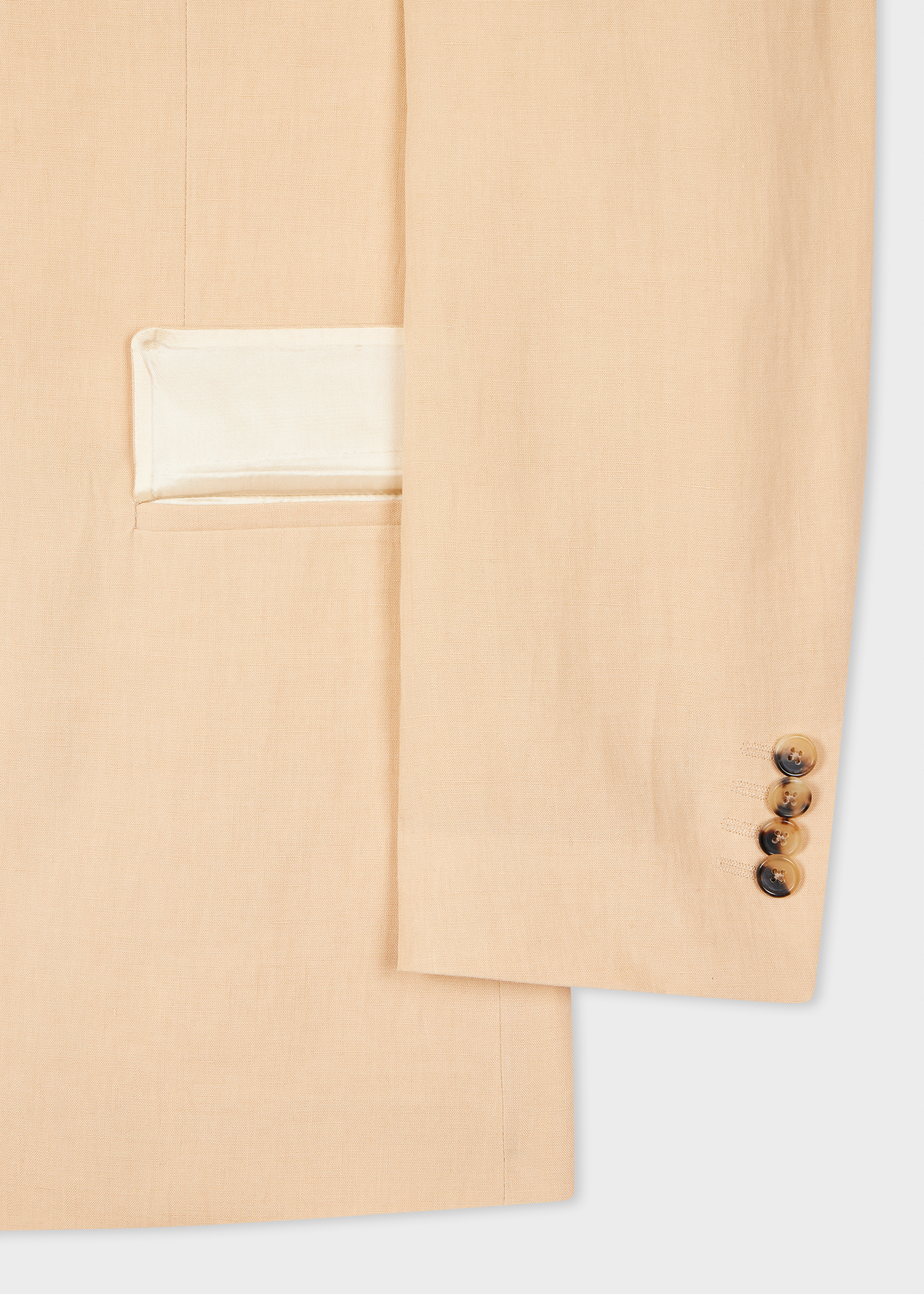 Beige Linen Buggy-Lined Blazer thumbnail 8