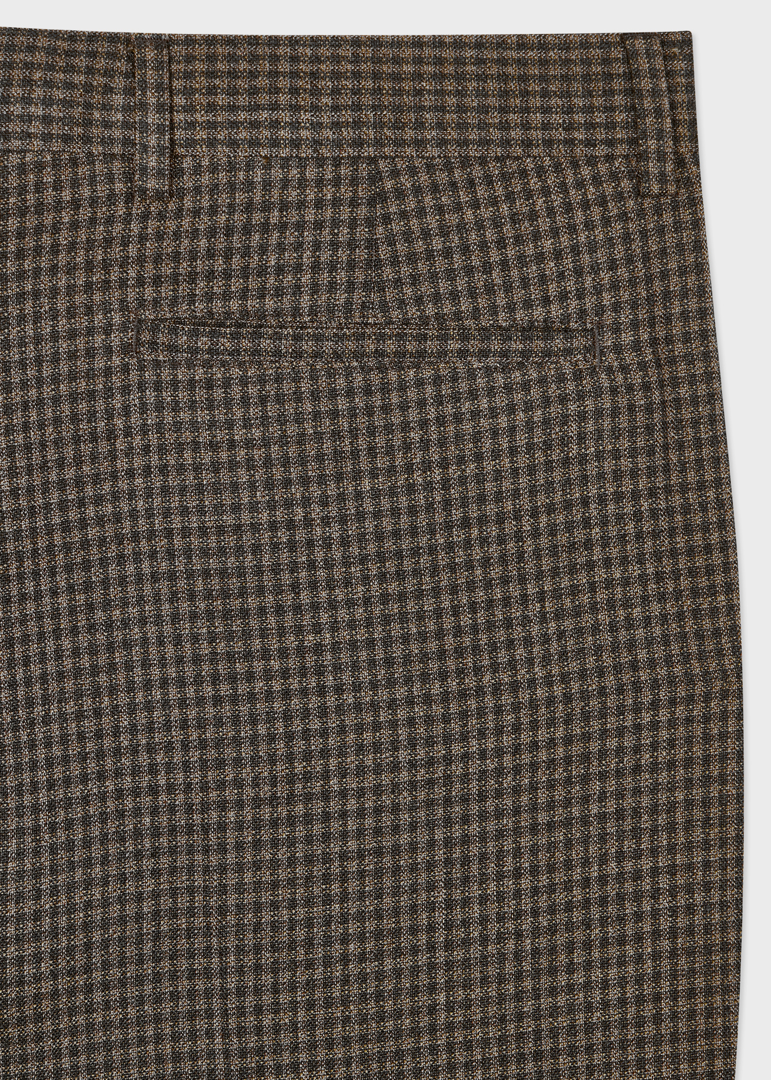 Green Gingham Check Tapered-Fit Pleated Stretch-Wool Trousers thumbnail 5