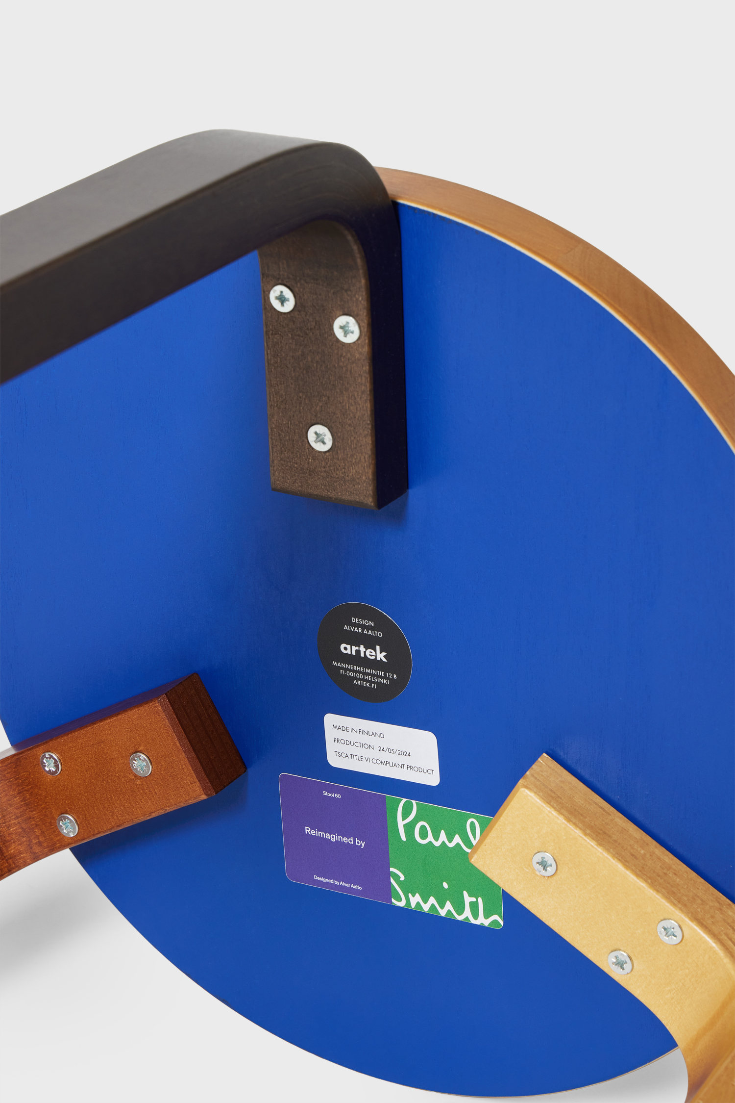 Tabouret 60 Aalto à Quatre Couleurs - Artek Réimaginé par Paul Smith