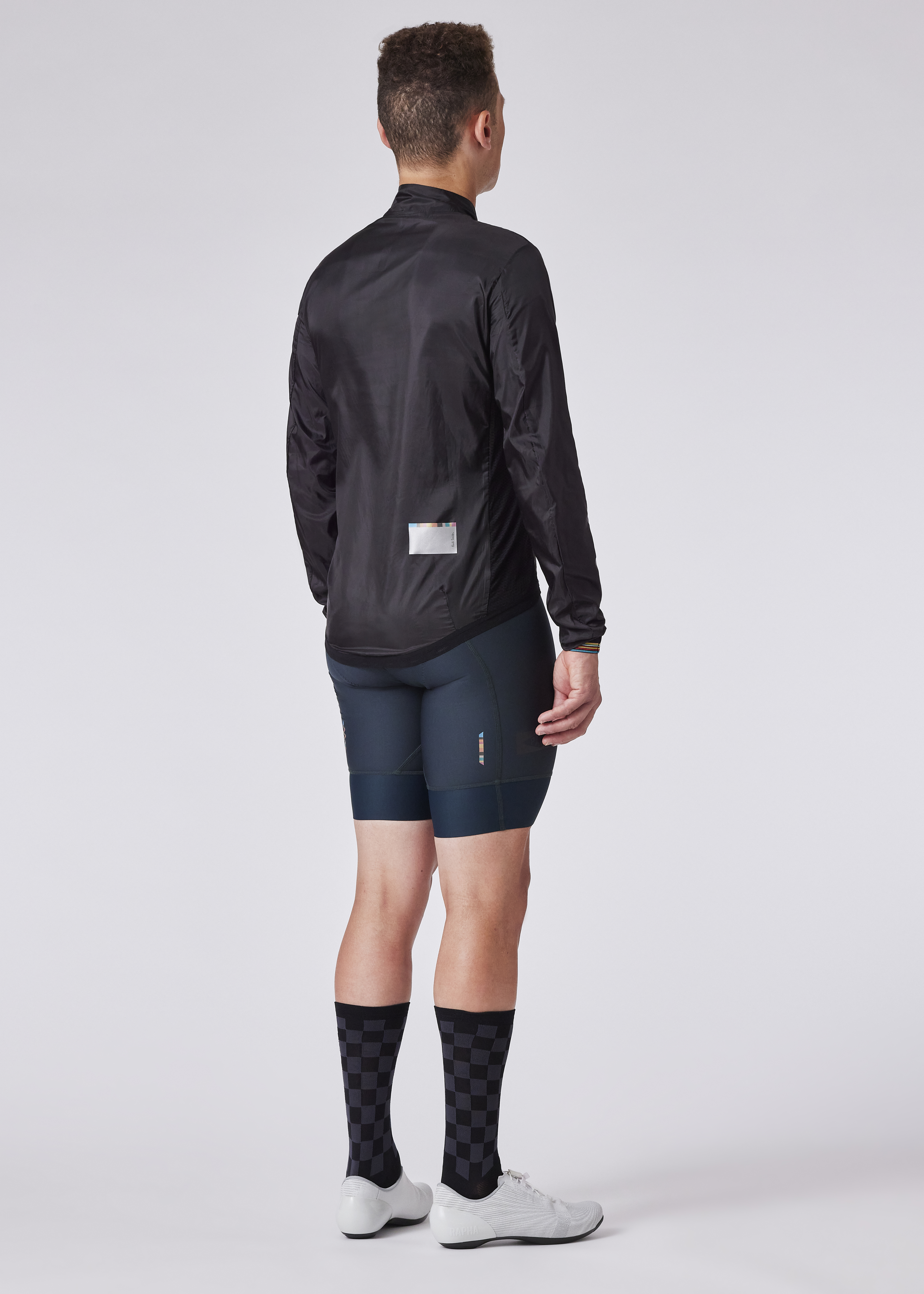 Black Packable Cycling Wind Jacket thumbnail 3