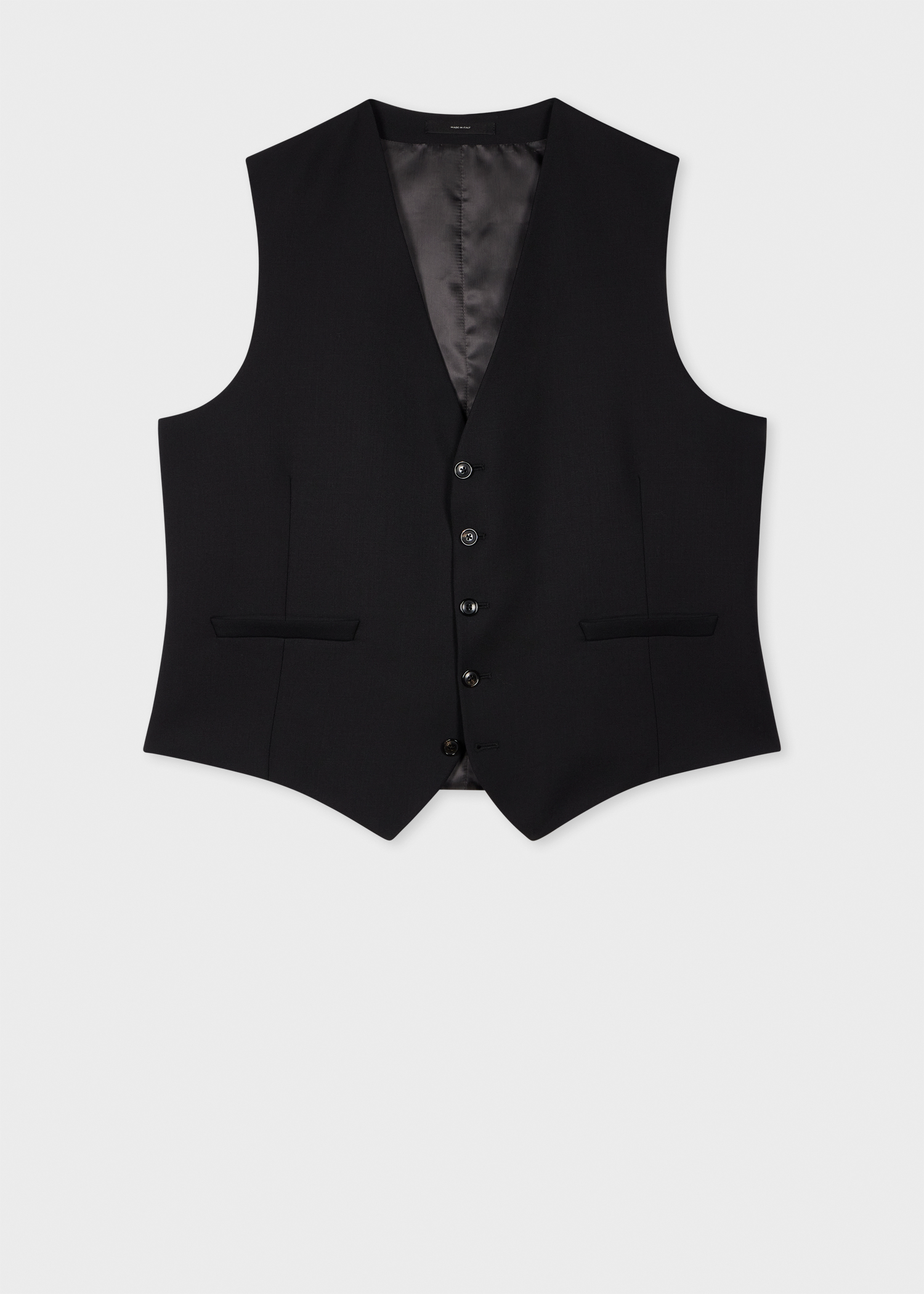 A Suit To Travel In - Black Wool Waistcoat thumbnail 4